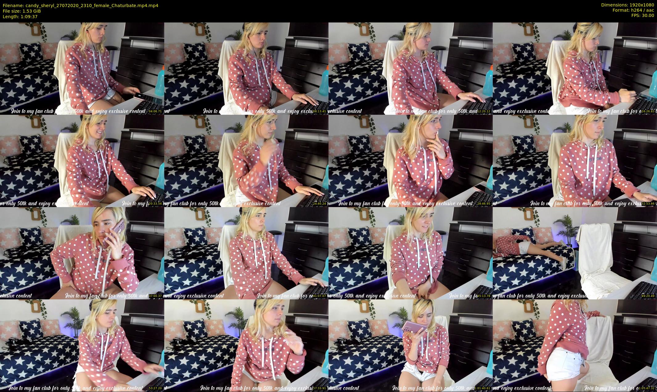 candy_sheryl — 70 minute Chaturbate female cam show recording, 1080p, Jul 27, 2020
