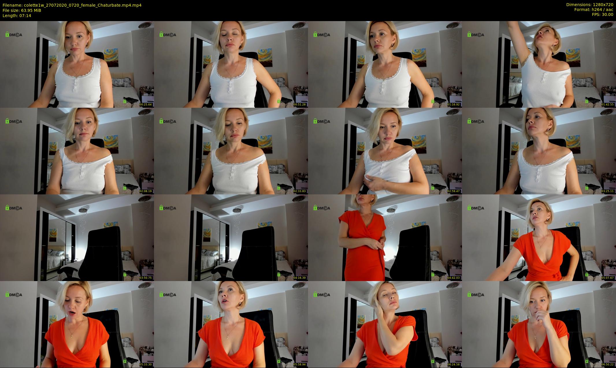 colette1w — 8 minute Chaturbate female cam show recording, 720p, Jul 27, 2020