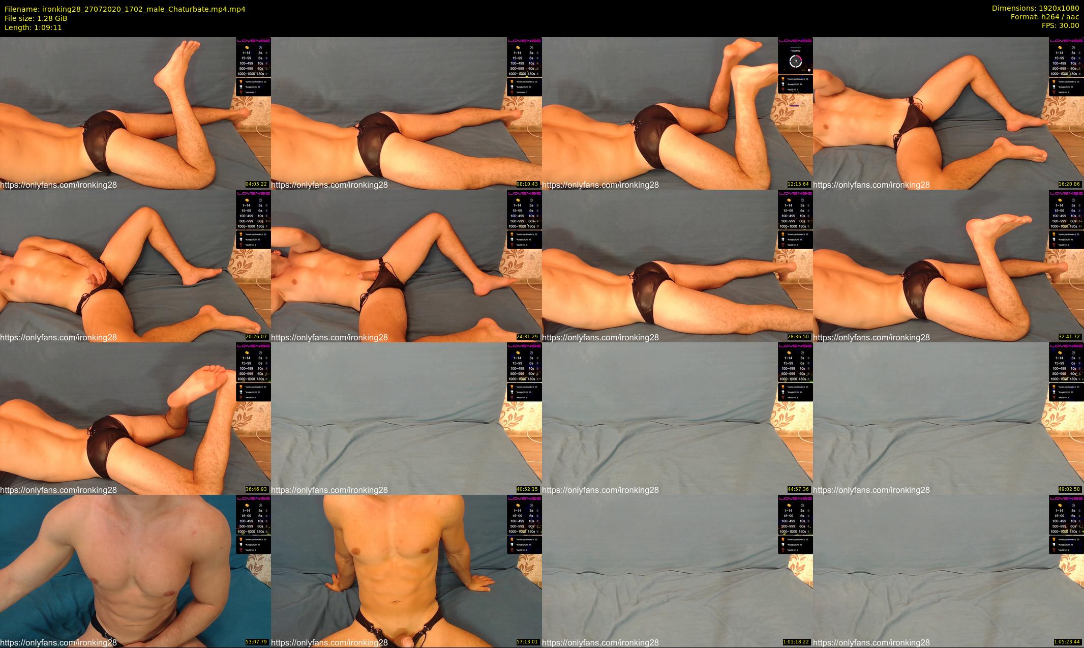 ironking28 — 70 minute Chaturbate male cam show recording, 1080p, Jul 27, 2020