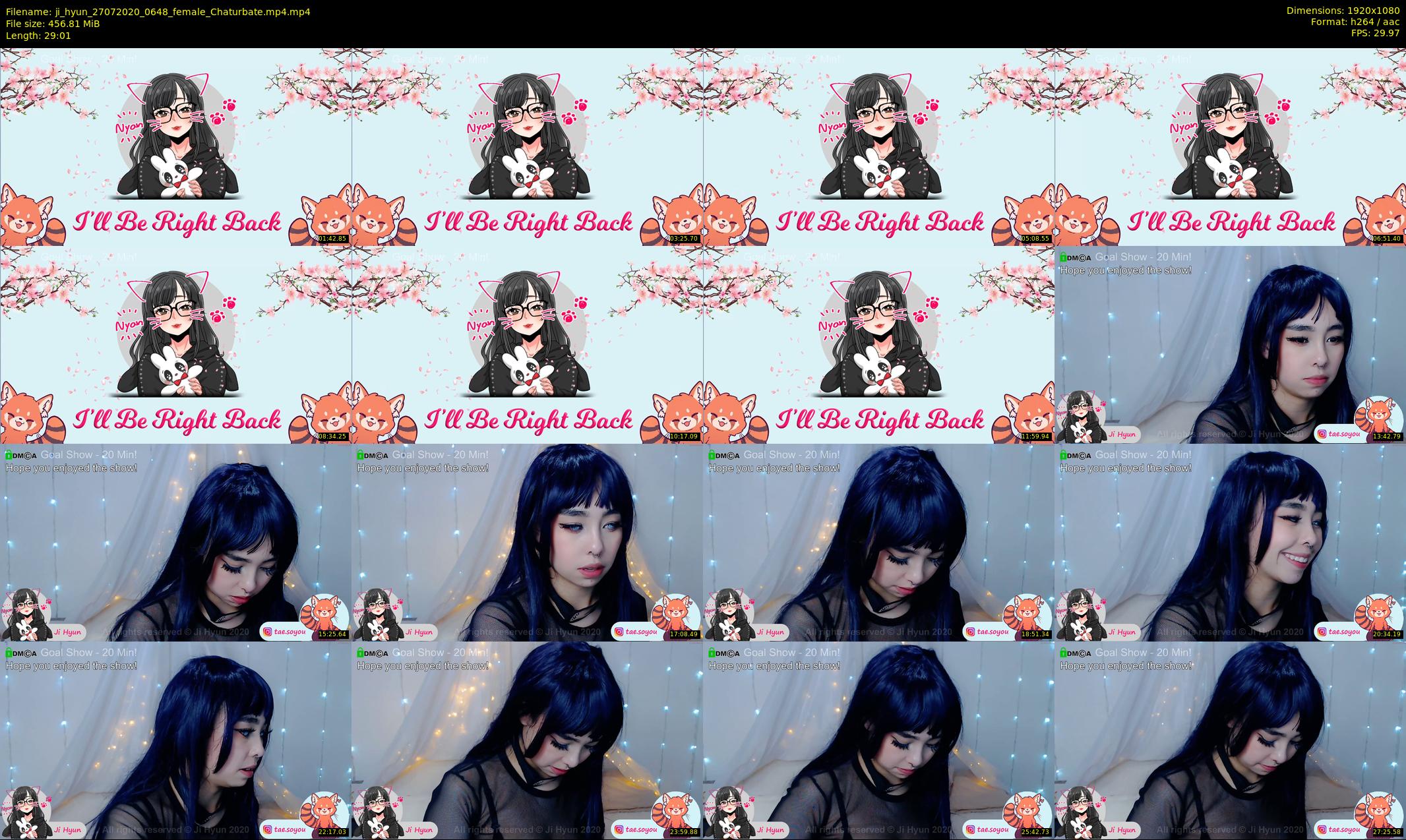 ji_hyun — 30 minute Chaturbate female cam show recording, 1080p, Jul 27, 2020