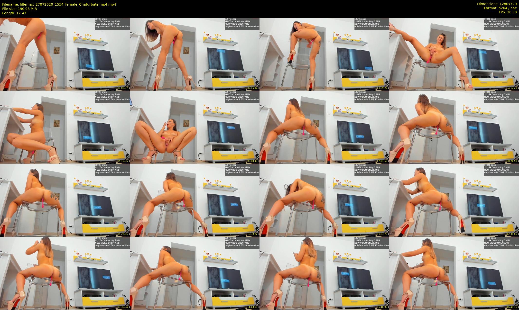 lillemax — 18 minute Chaturbate female cam show recording, 720p, Jul 27, 2020