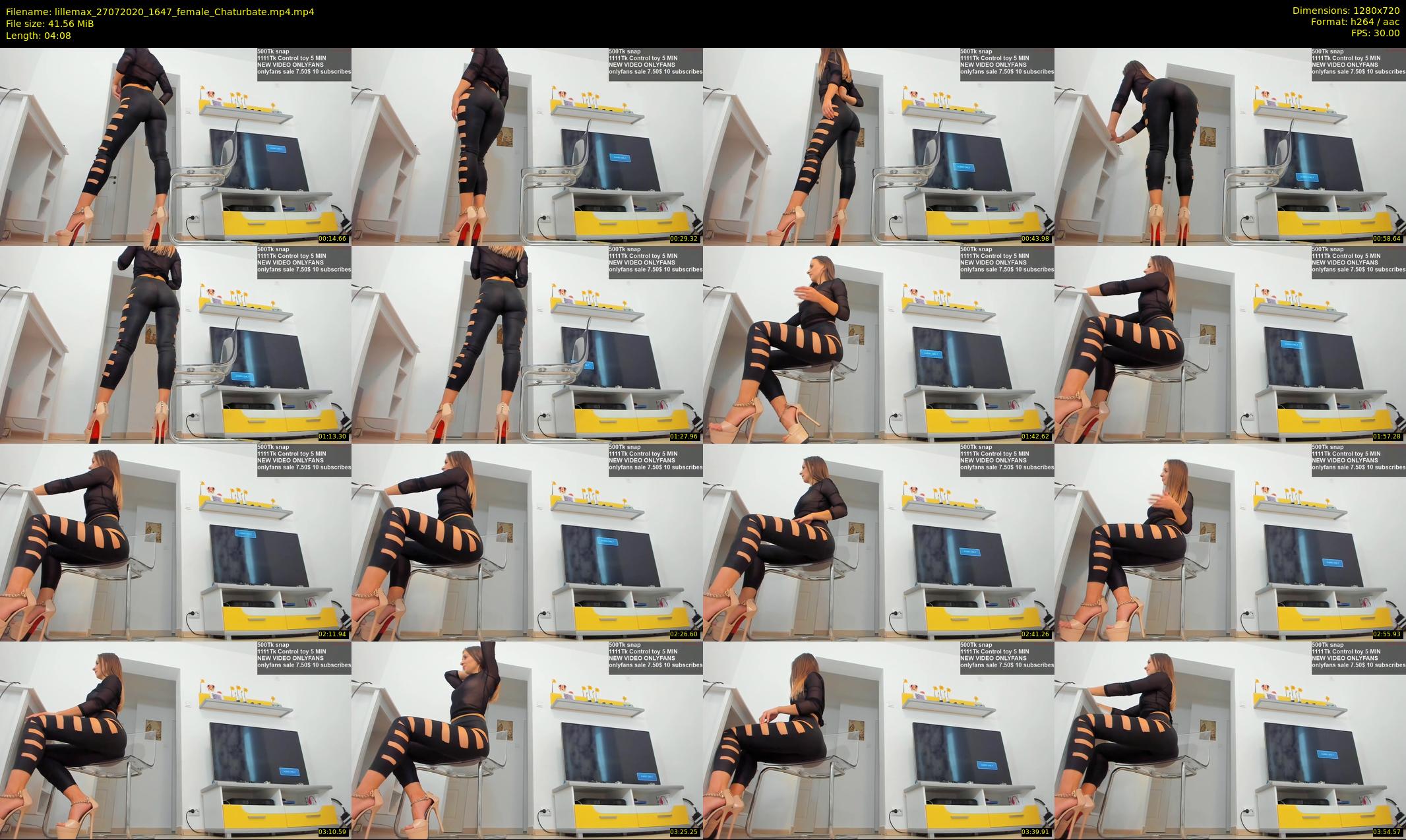 lillemax — 5 minute Chaturbate female cam show recording, 720p, Jul 27, 2020