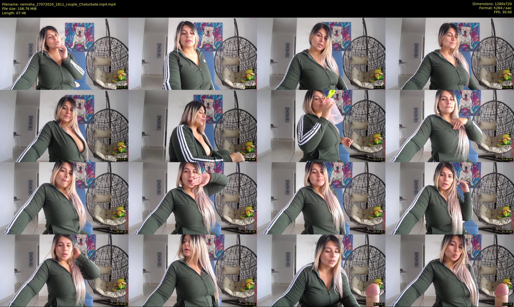 nemisha — 8 minute Chaturbate female cam show recording, 720p, Jul 27, 2020