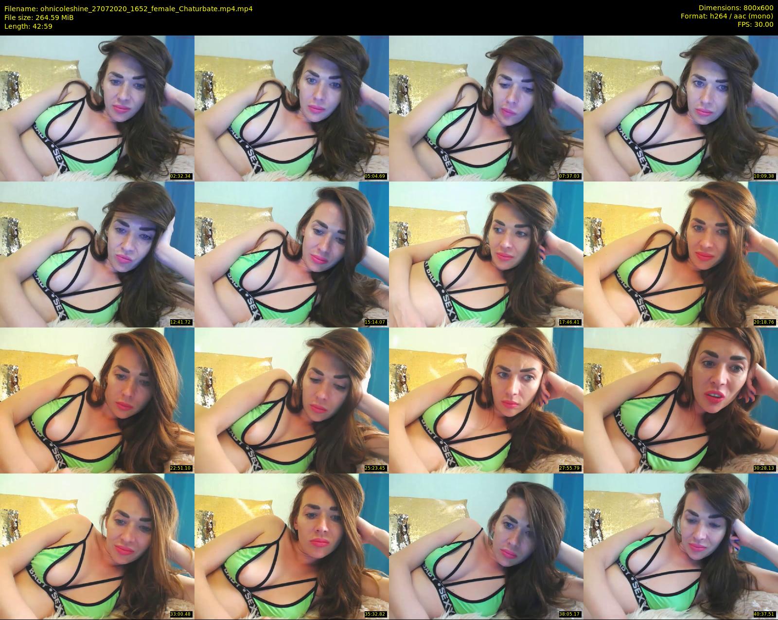 ohnicoleshine — 43 minute Chaturbate female cam show recording, 480p, Jul 27, 2020