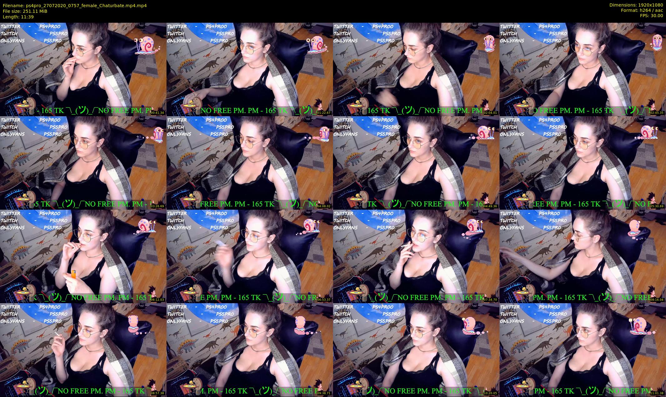 ps4pro — 12 minute Chaturbate female cam show recording, 1080p, Jul 27, 2020