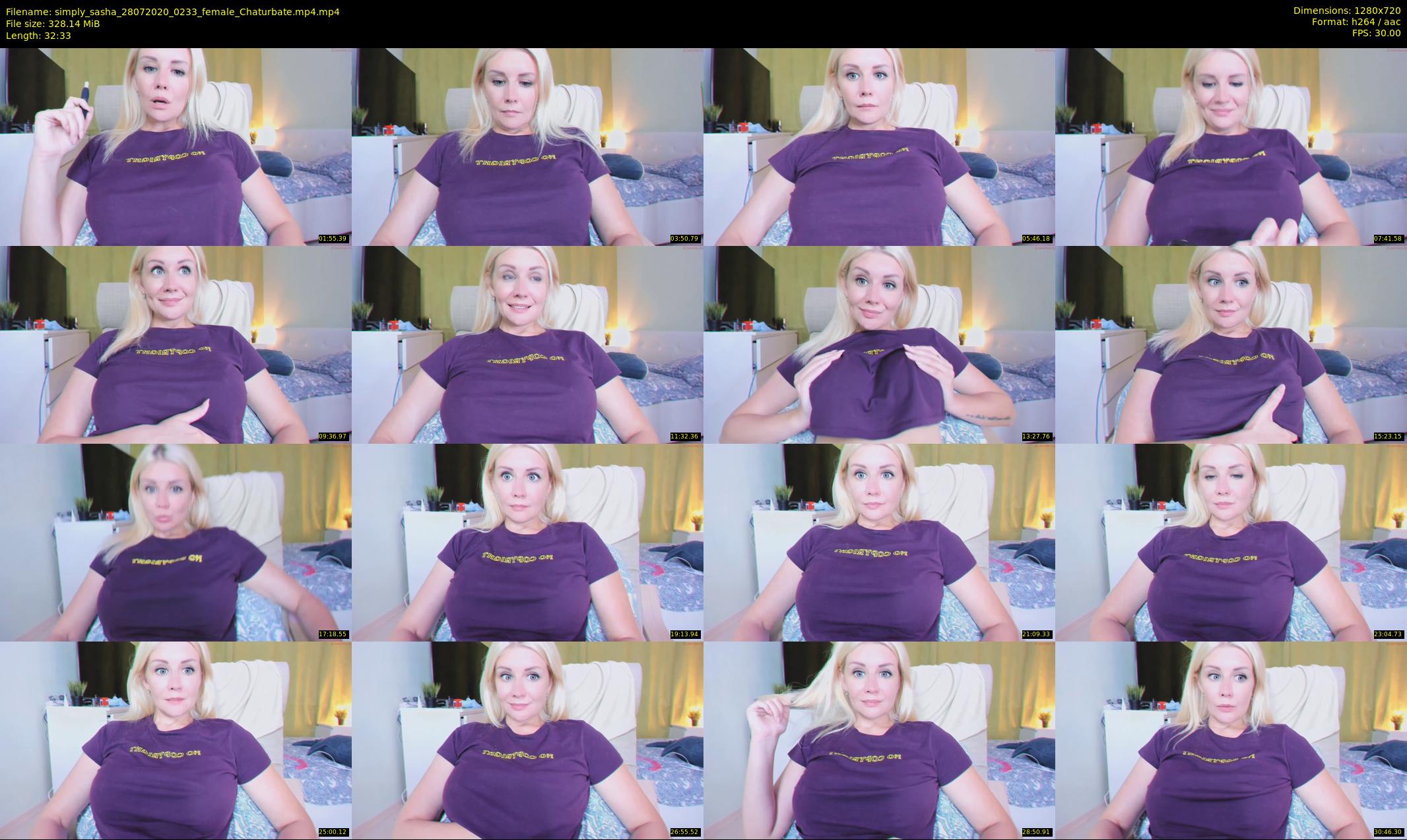 simply_sasha — 33 minute Chaturbate female cam show recording, 720p, Jul 28, 2020
