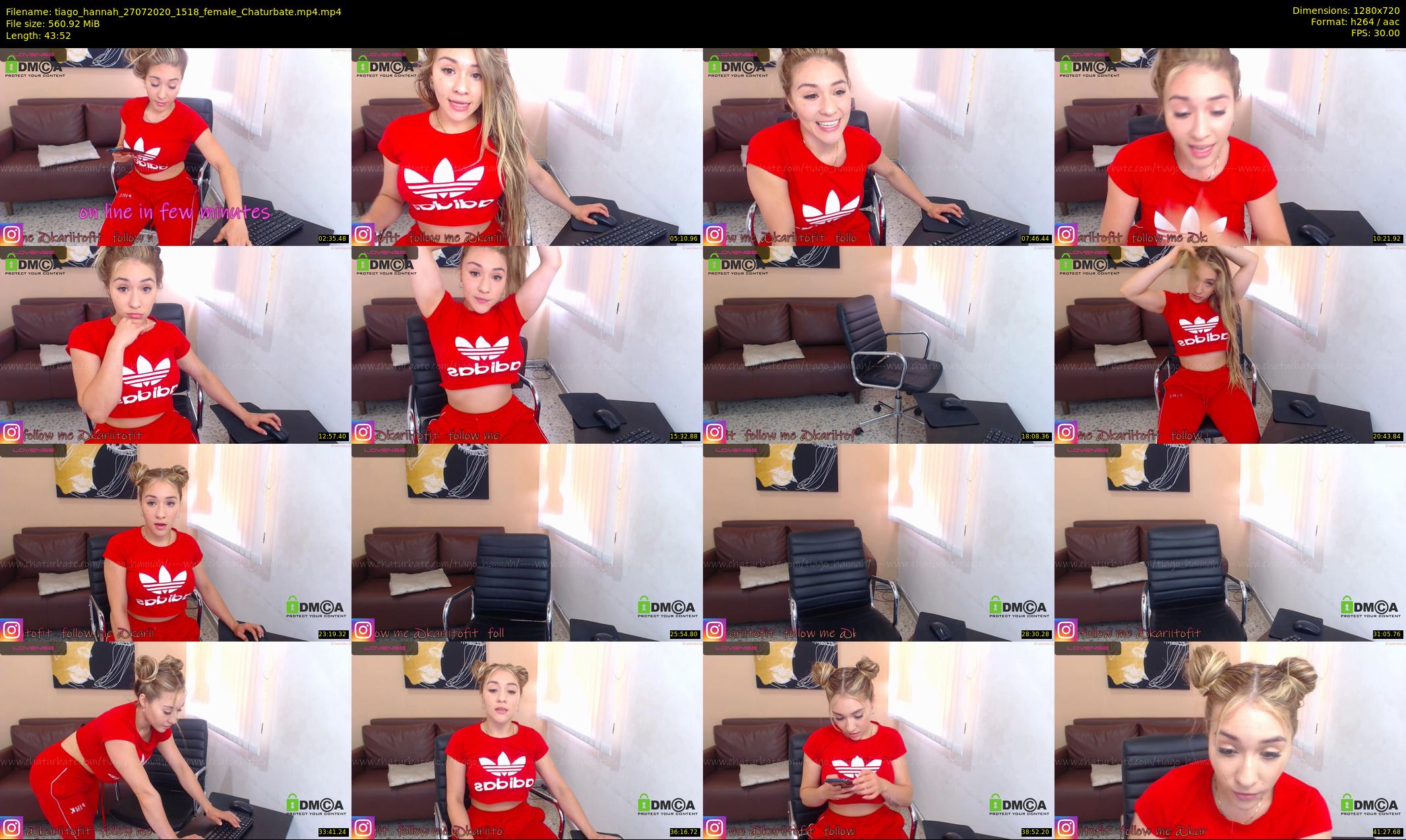 tiago_hannah — 44 minute Chaturbate couple cam show recording, 720p, Jul 27, 2020