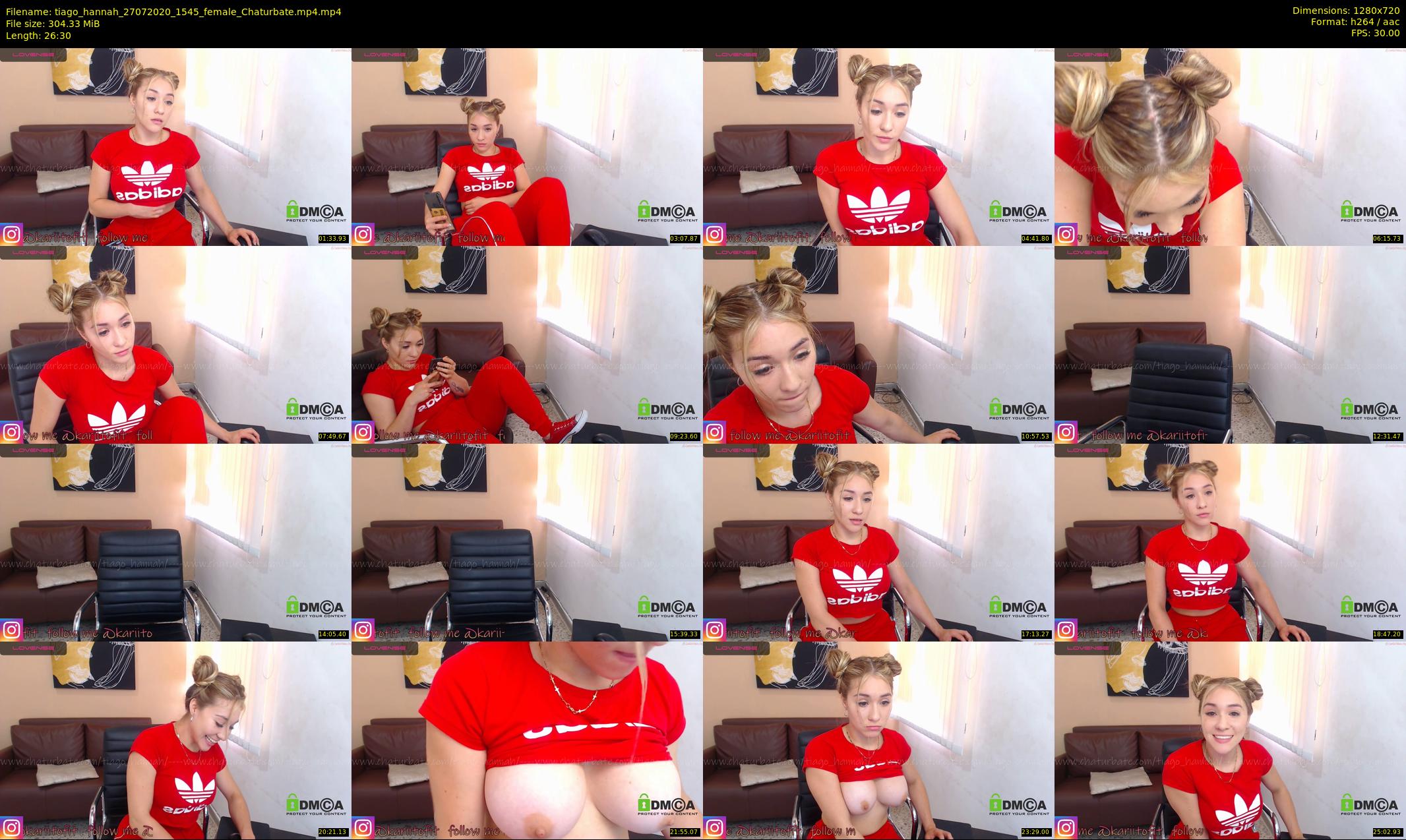 tiago_hannah — 27 minute Chaturbate couple cam show recording, 720p, Jul 27, 2020