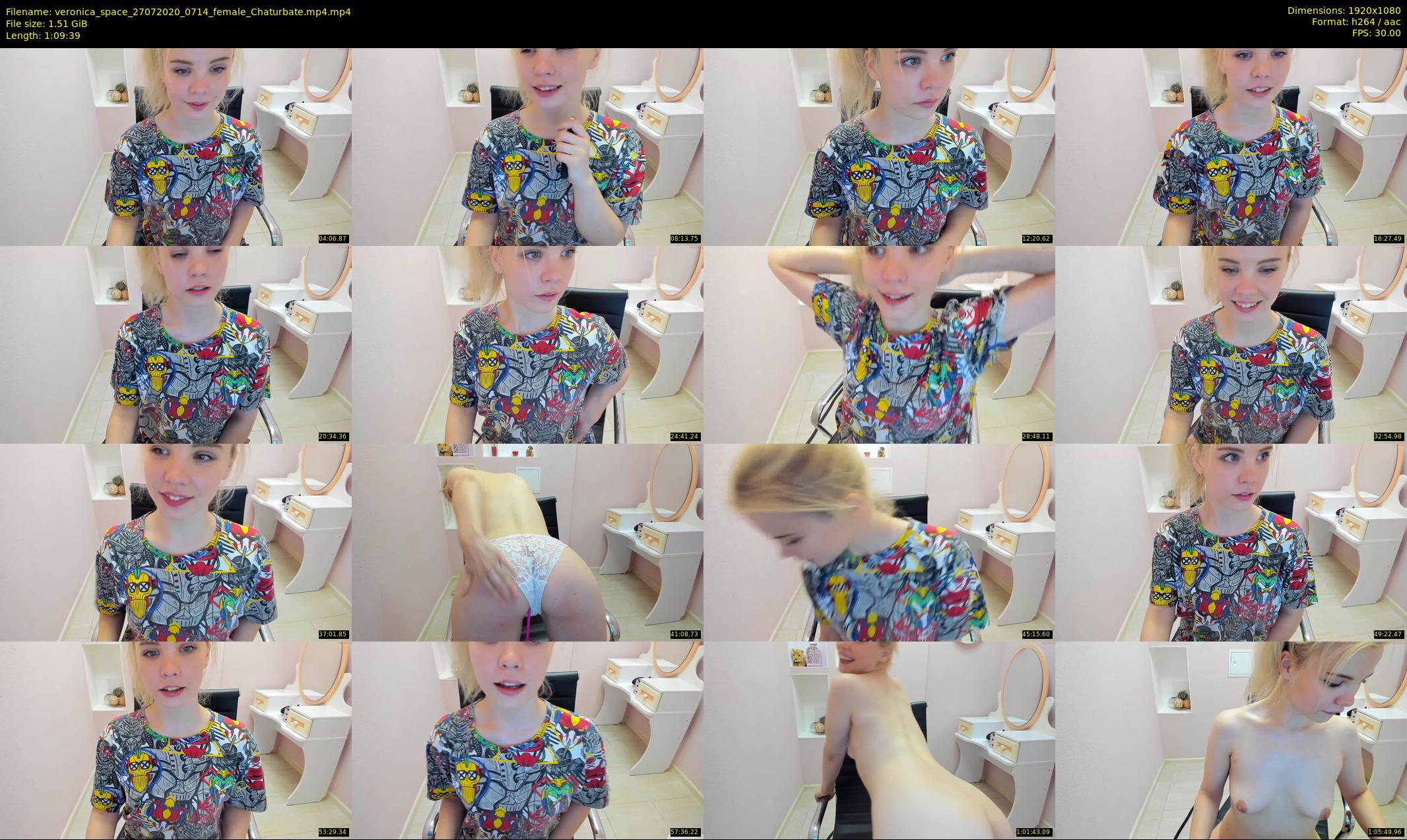 veronica_space — 70 minute Chaturbate female cam show recording, 1080p, Jul 27, 2020