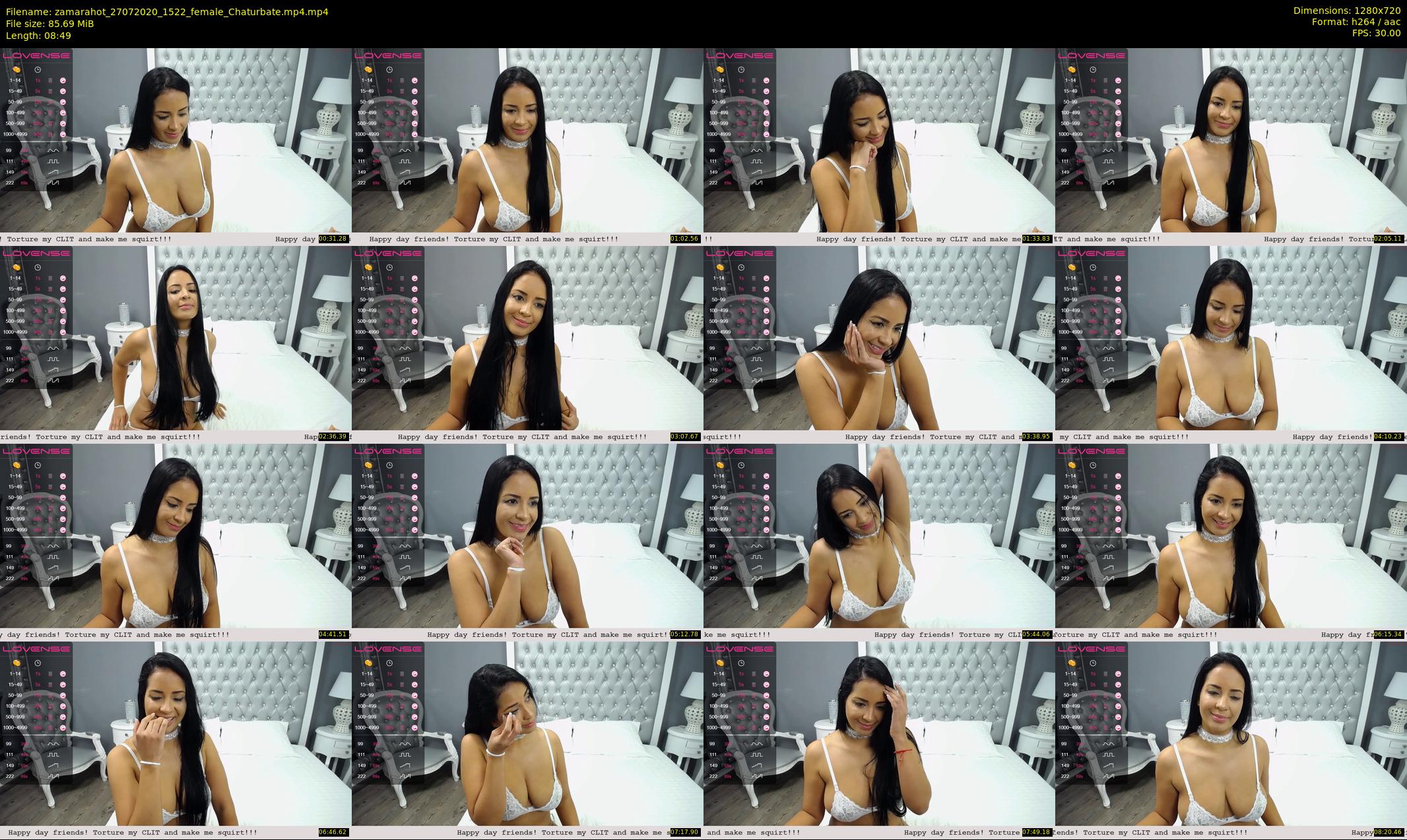 zamarahot — 9 minute Chaturbate female cam show recording, 720p, Jul 27, 2020