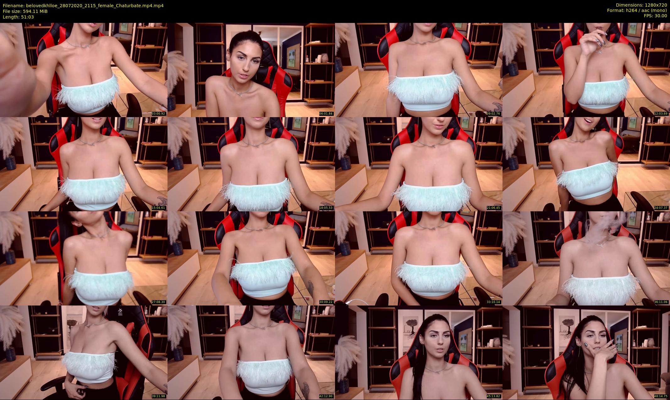 belovedkhlloe — 52 minute Chaturbate female cam show recording, 720p, Jul 28, 2020
