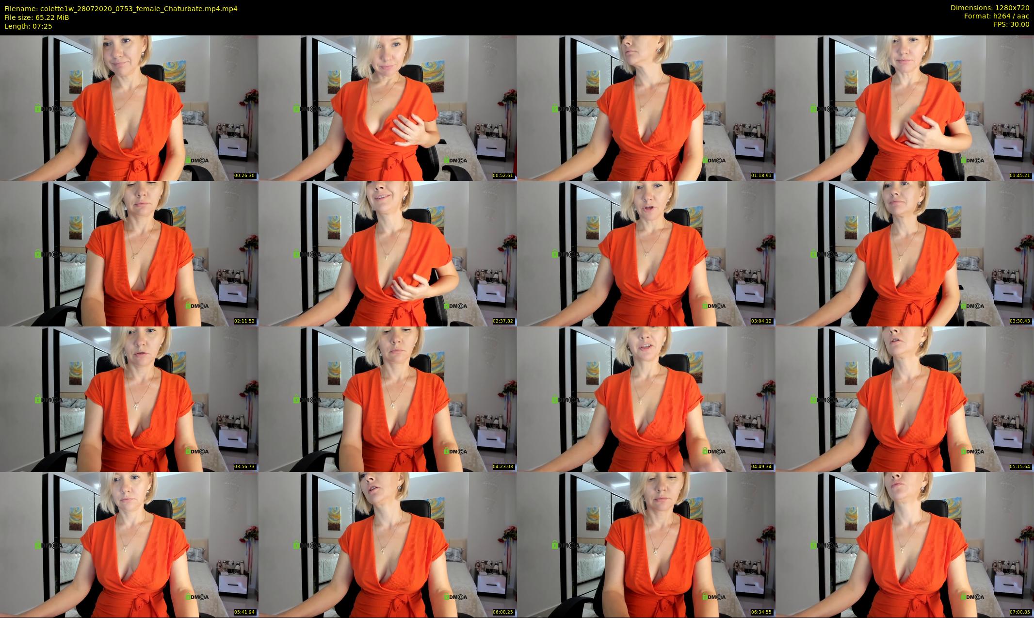 colette1w — 8 minute Chaturbate female cam show recording, 720p, Jul 28, 2020