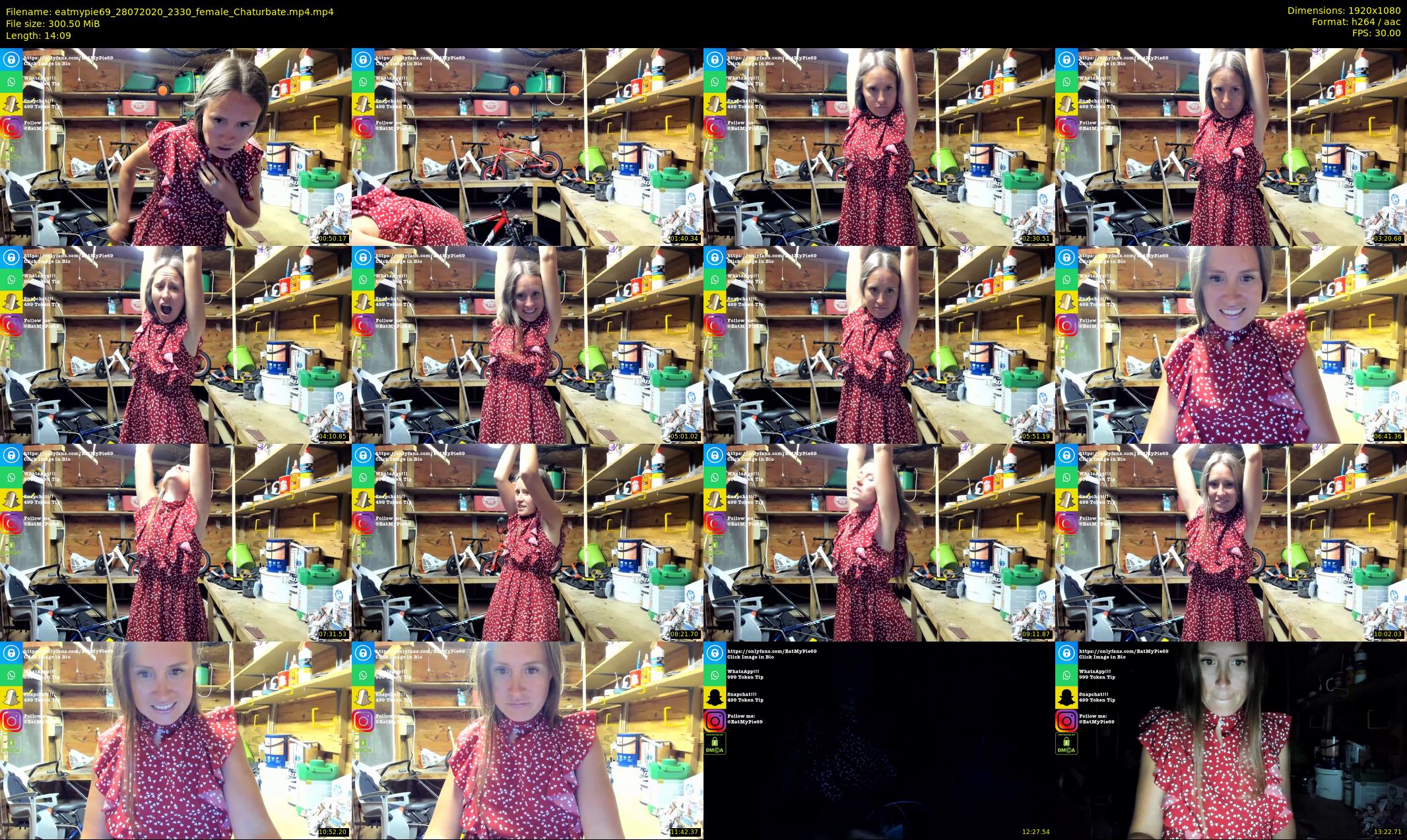 eatmypie69 — 15 minute Chaturbate female cam show recording, 1080p, Jul 28, 2020