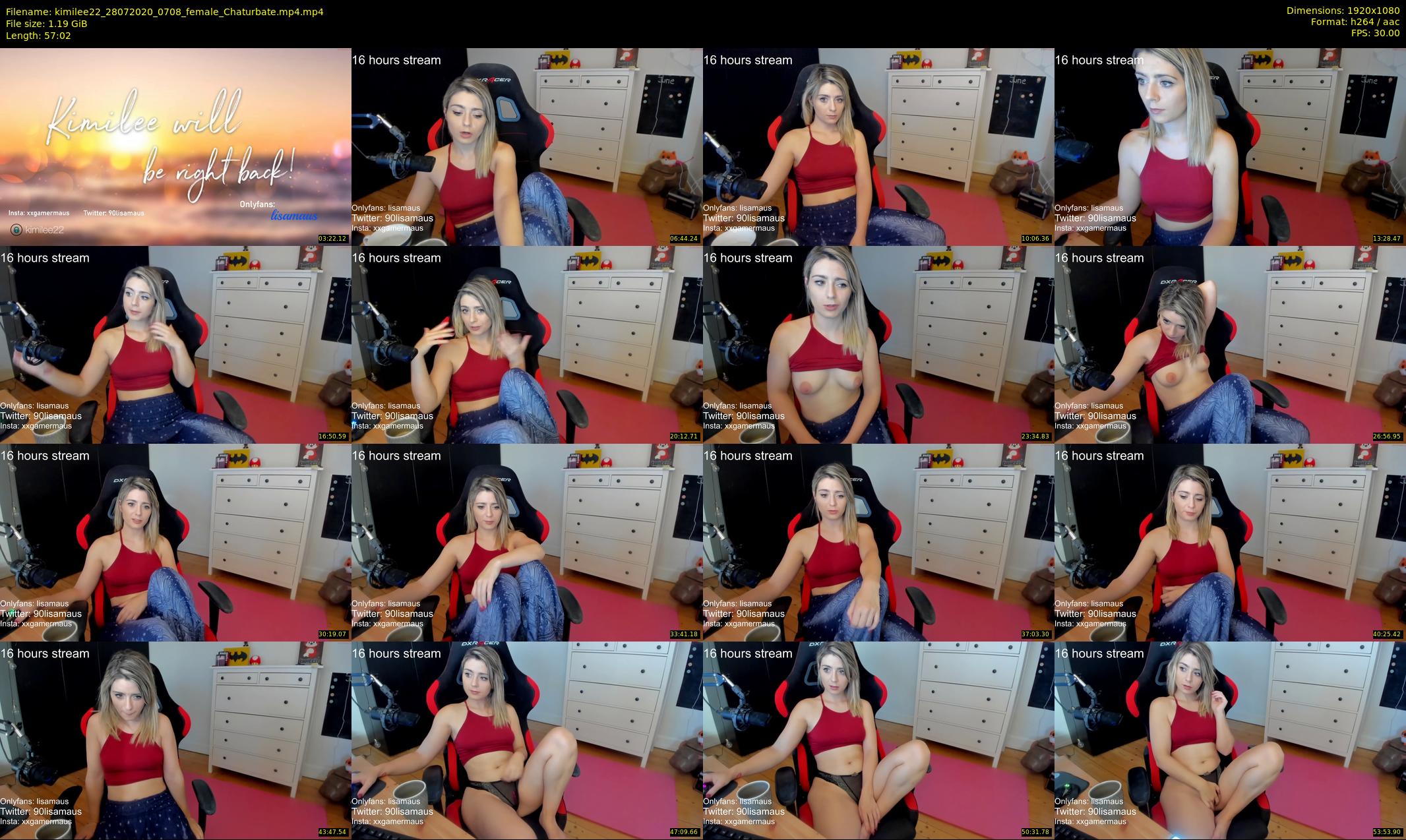 kimilee22 — 58 minute Chaturbate female cam show recording, 1080p, Jul 28, 2020