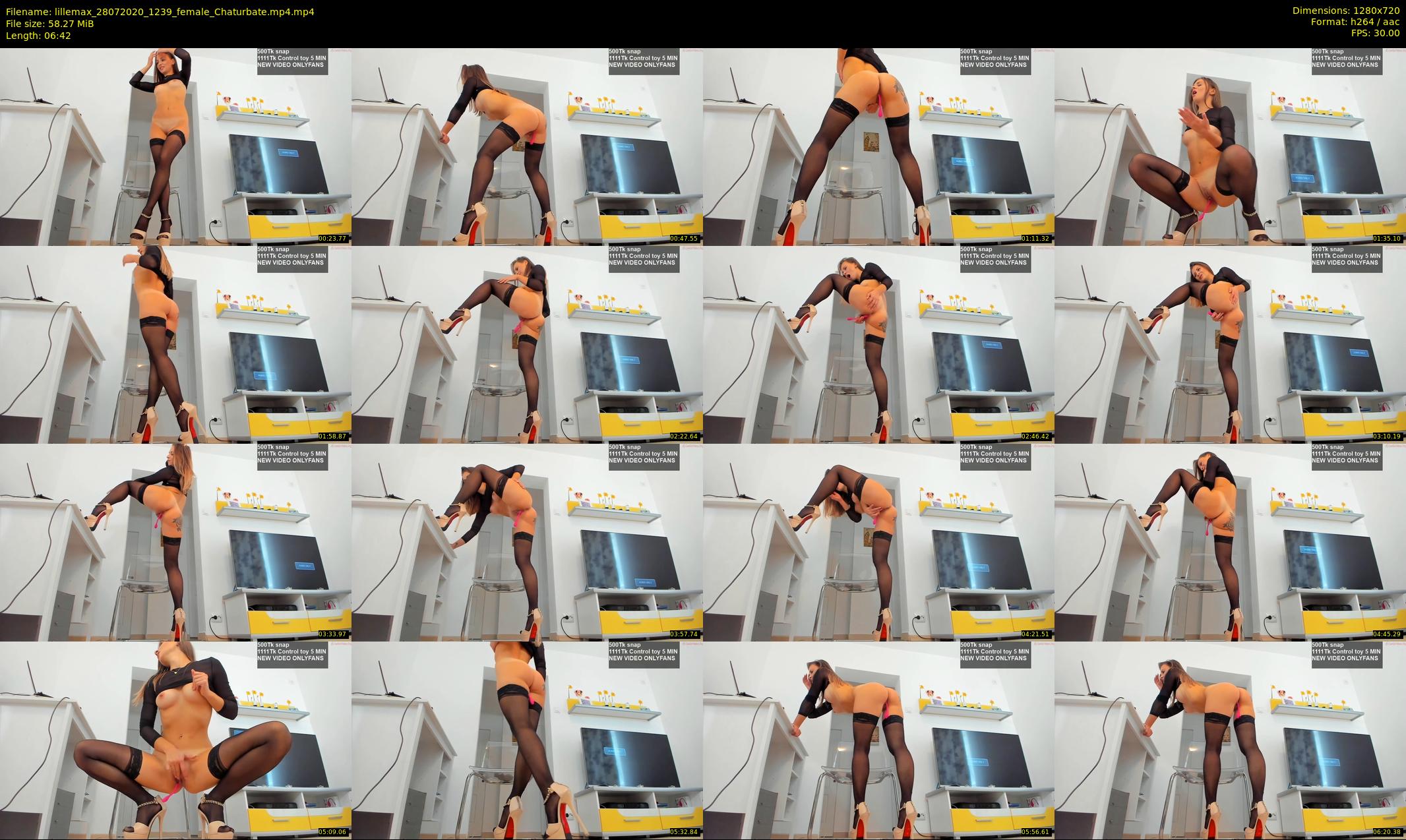 lillemax — 7 minute Chaturbate female cam show recording, 720p, Jul 28, 2020