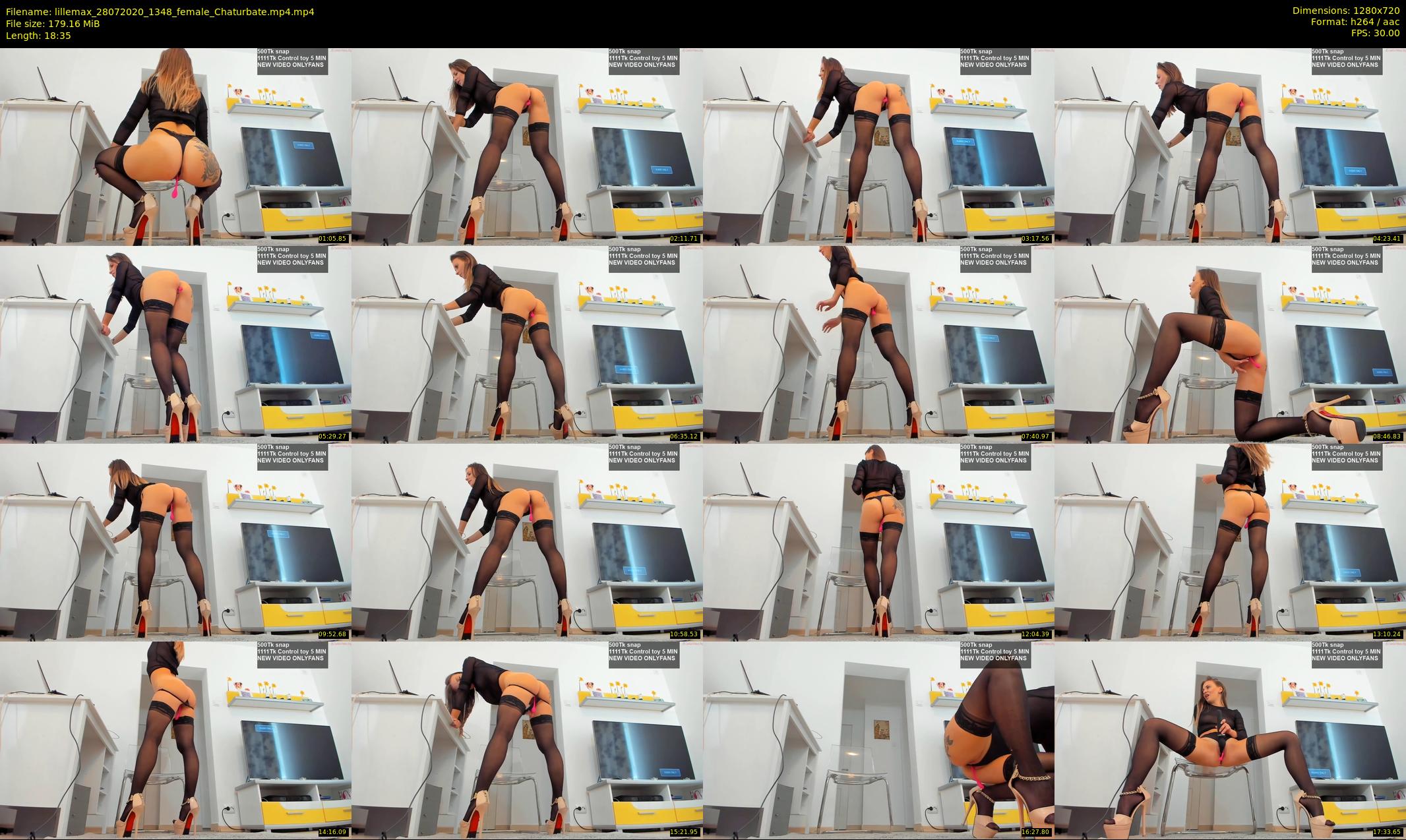lillemax — 19 minute Chaturbate female cam show recording, 720p, Jul 28, 2020