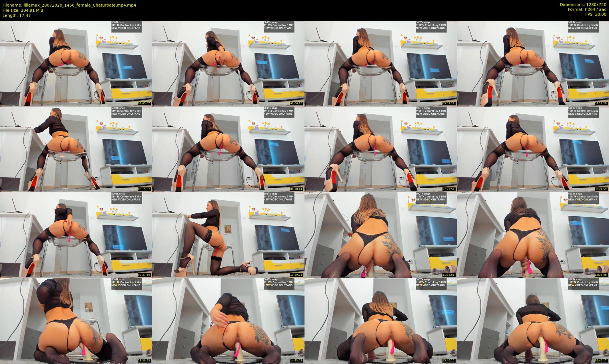 lillemax — 18 minute Chaturbate female cam show recording, 720p, Jul 28, 2020