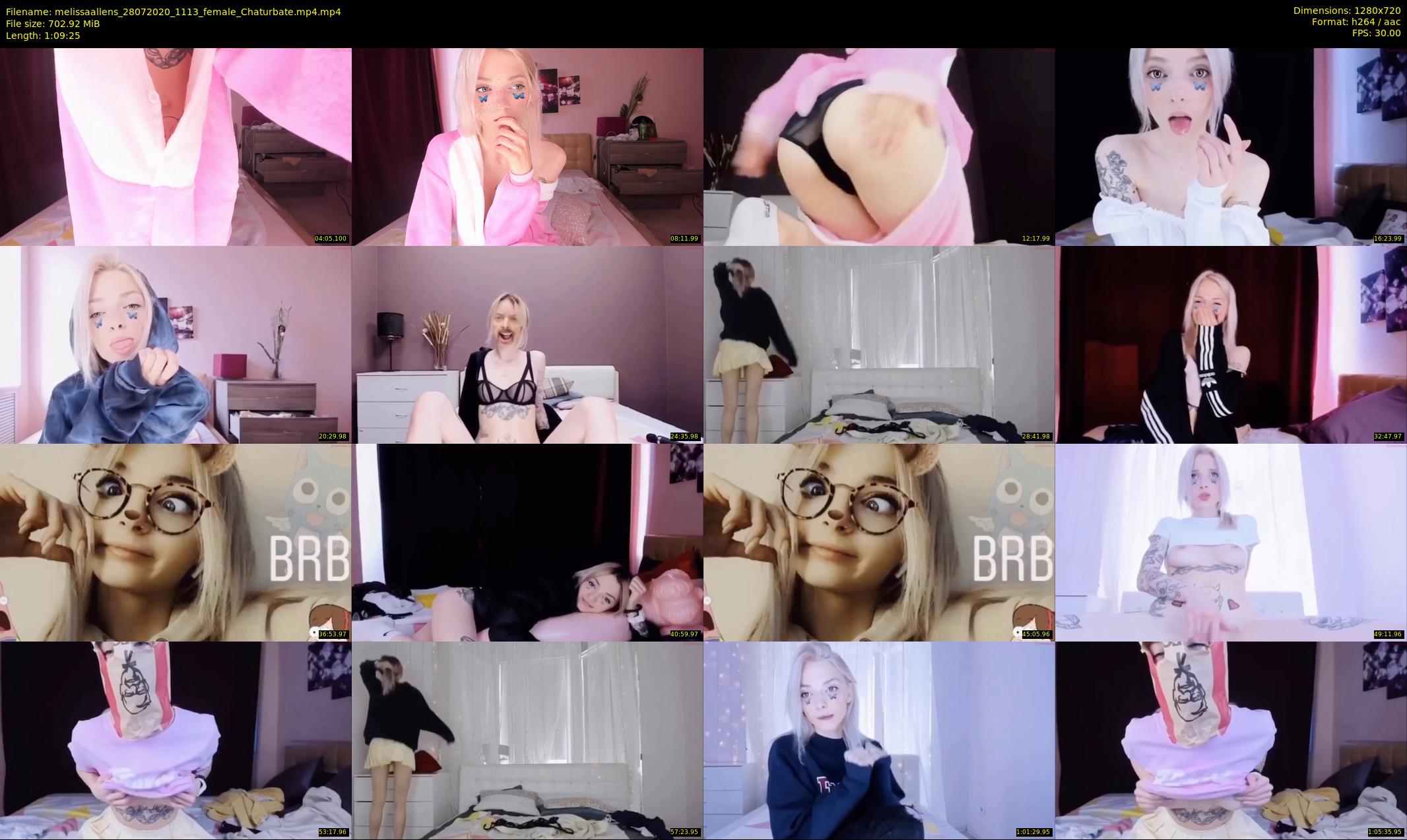 melissaallens — 70 minute Chaturbate female cam show recording, 720p, Jul 28, 2020