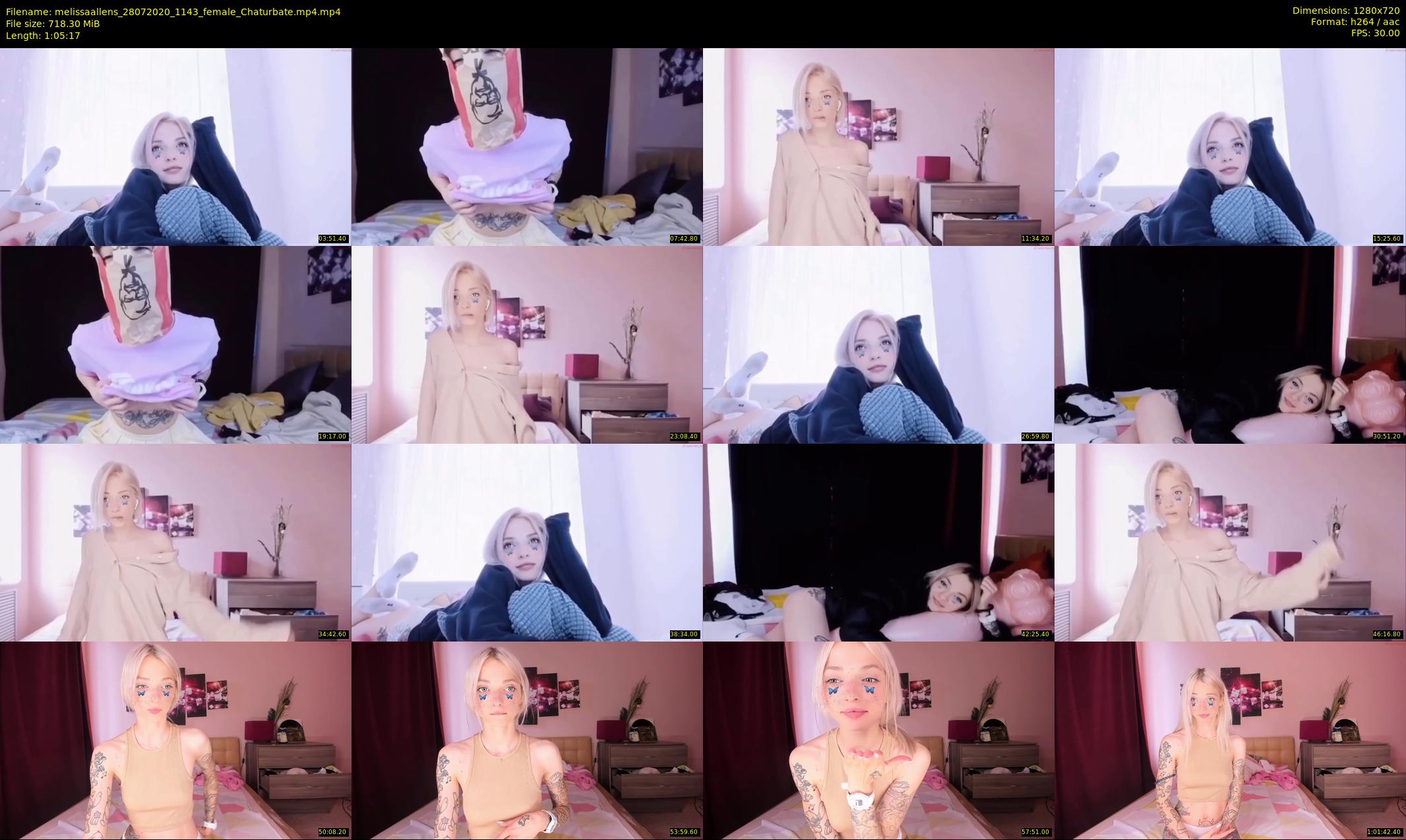 melissaallens — 66 minute Chaturbate female cam show recording, 720p, Jul 28, 2020