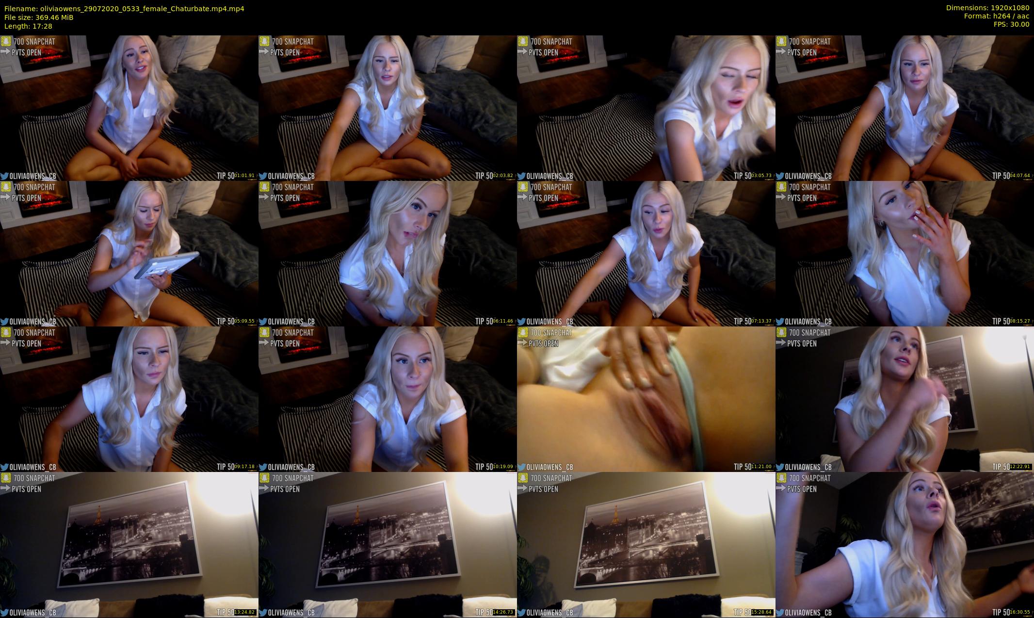 oliviaowens — 18 minute Chaturbate female cam show recording, 1080p, Jul 29, 2020