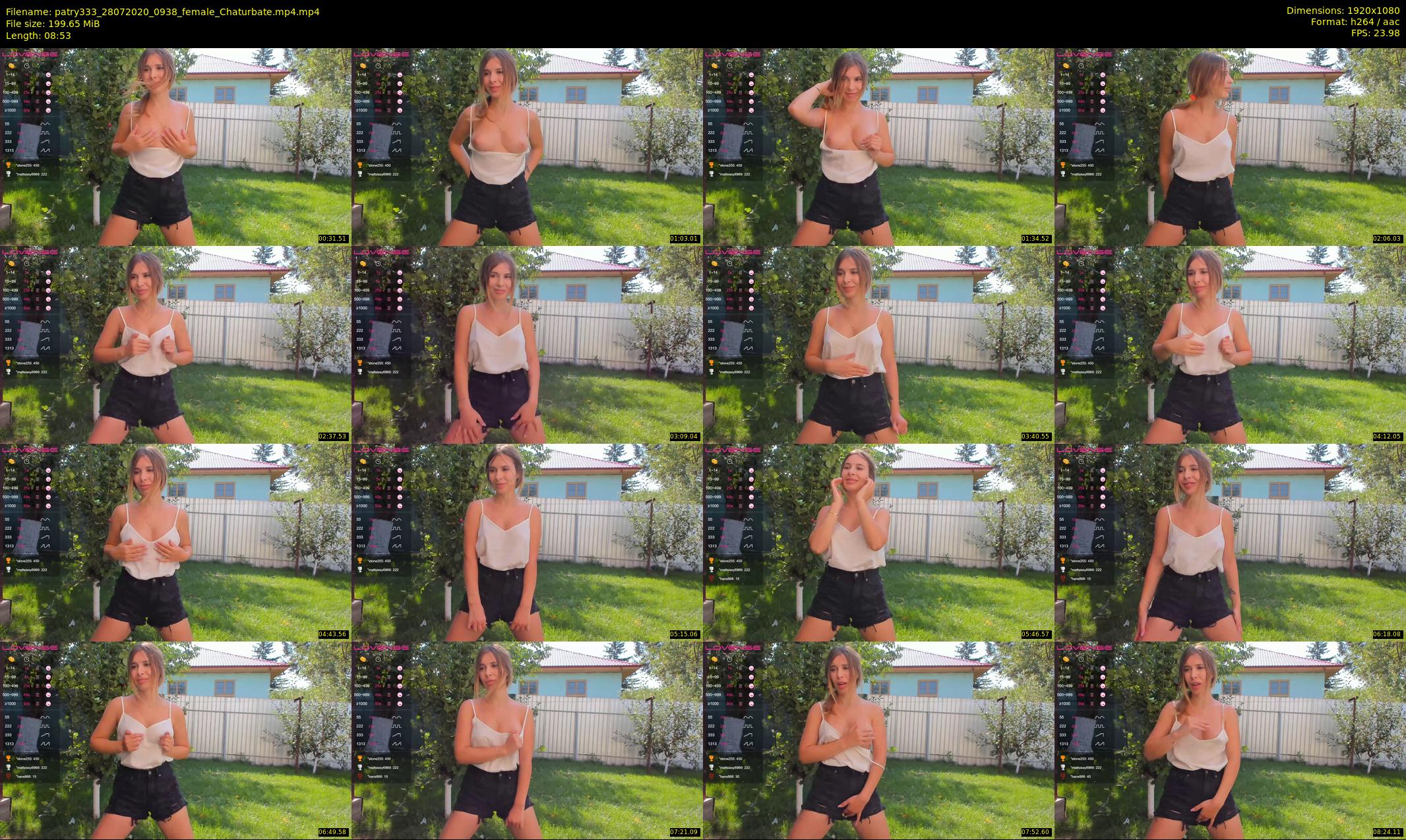patry333 — 9 minute Chaturbate female cam show recording, 1080p, Jul 28, 2020