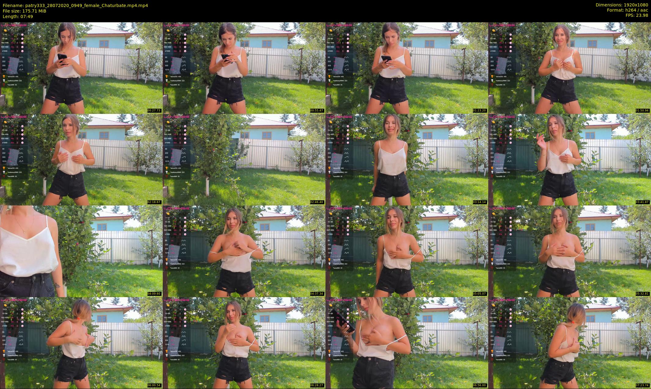 patry333 — 8 minute Chaturbate female cam show recording, 1080p, Jul 28, 2020
