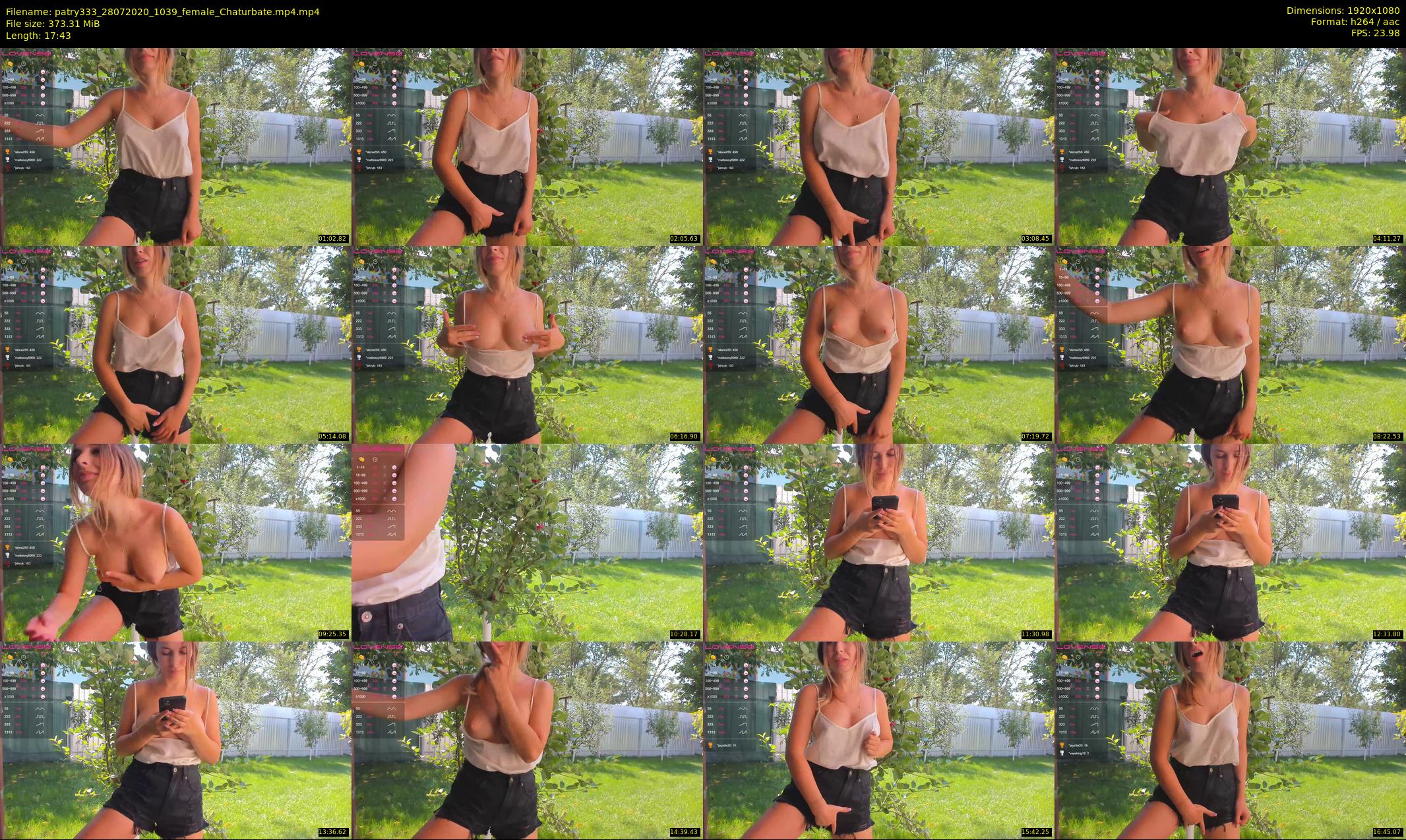 patry333 — 18 minute Chaturbate female cam show recording, 1080p, Jul 28, 2020