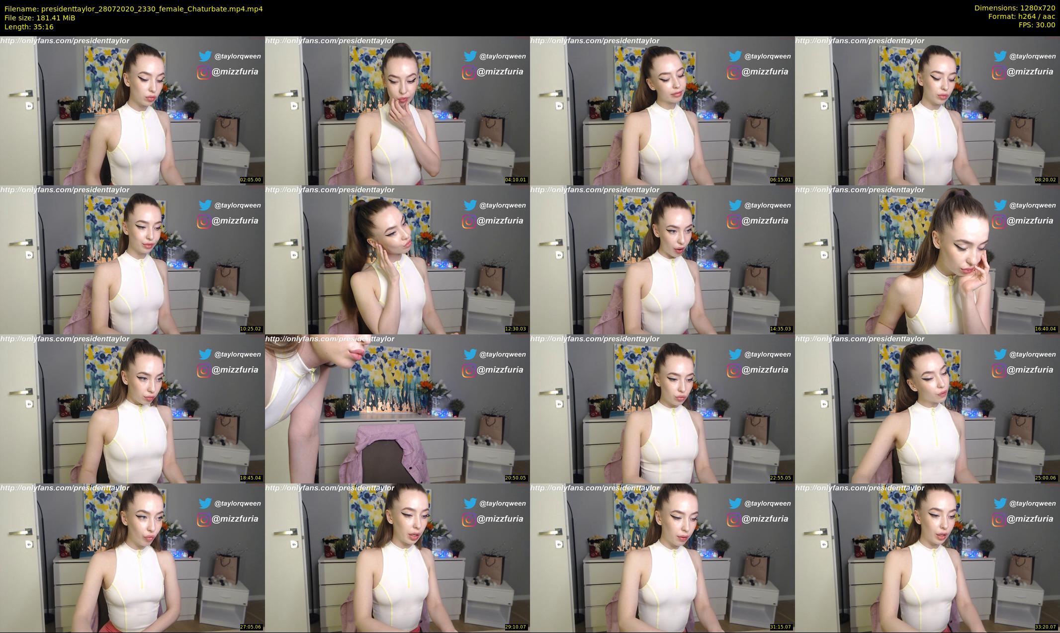 presidenttaylor — 36 minute Chaturbate female cam show recording, 720p, Jul 28, 2020