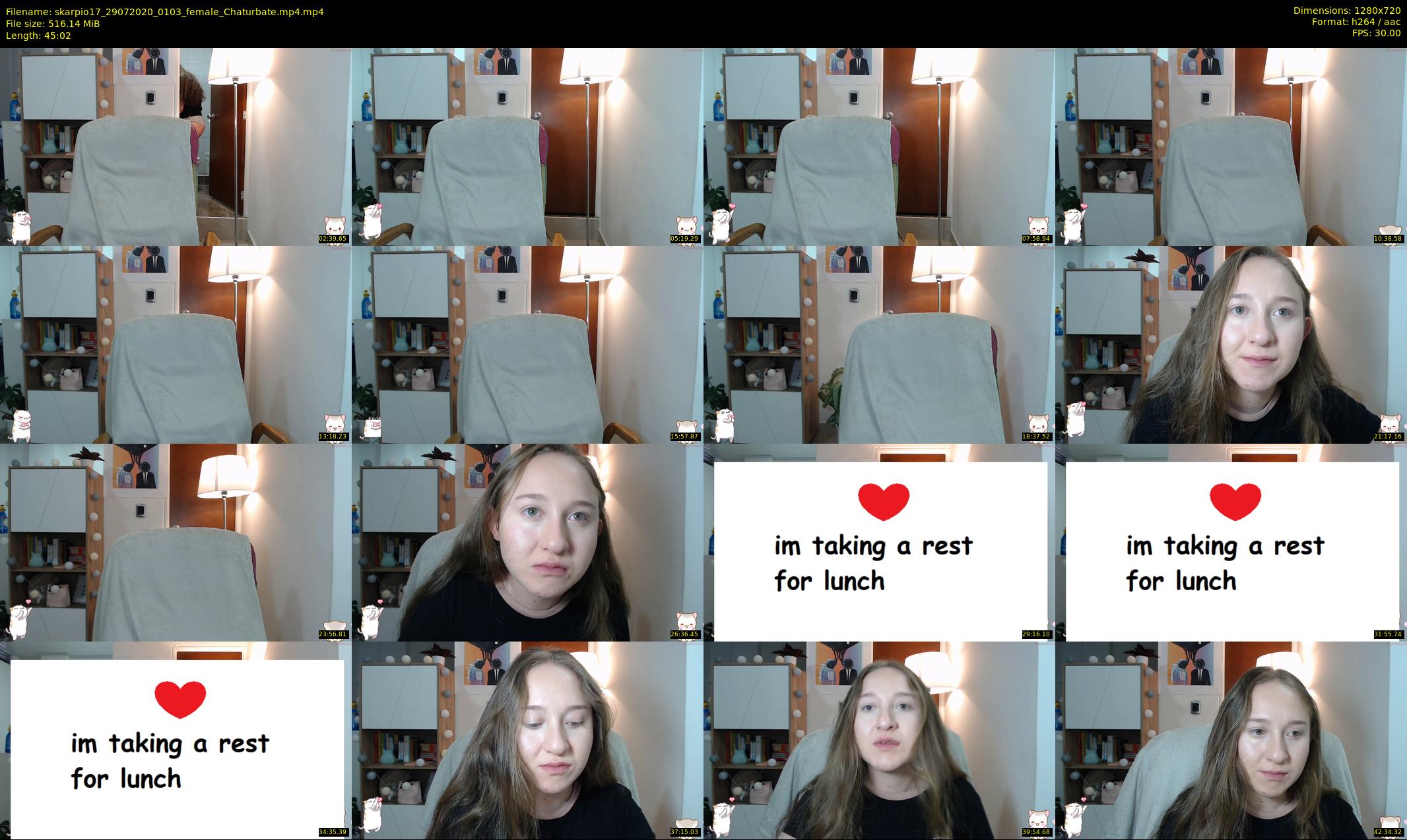 skarpio17 — 46 minute Chaturbate female cam show recording, 720p, Jul 29, 2020