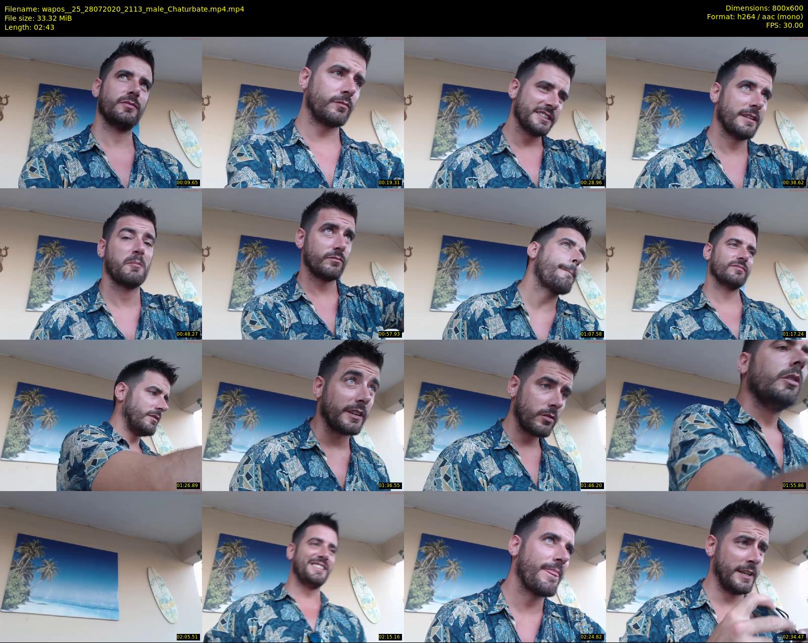 wapos__25 — 3 minute Chaturbate male cam show recording, 480p, Jul 28, 2020