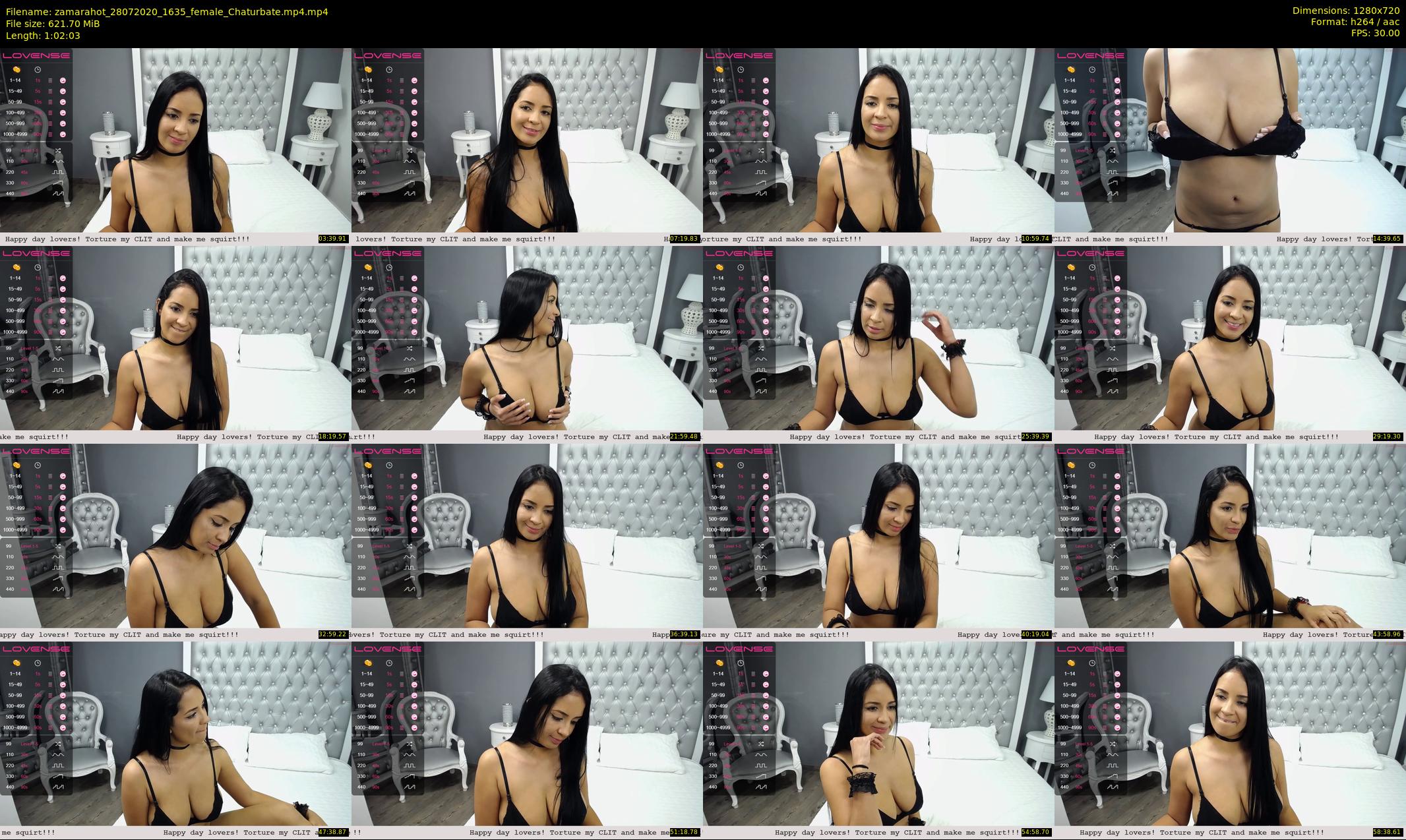 zamarahot — 63 minute Chaturbate female cam show recording, 720p, Jul 28, 2020