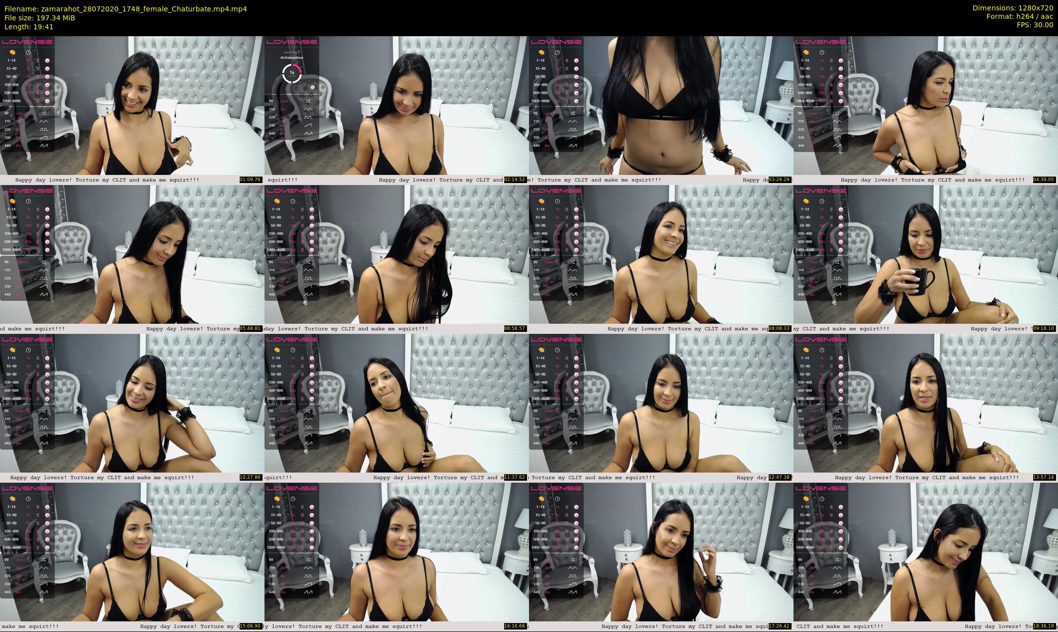 zamarahot — 20 minute Chaturbate female cam show recording, 720p, Jul 28, 2020