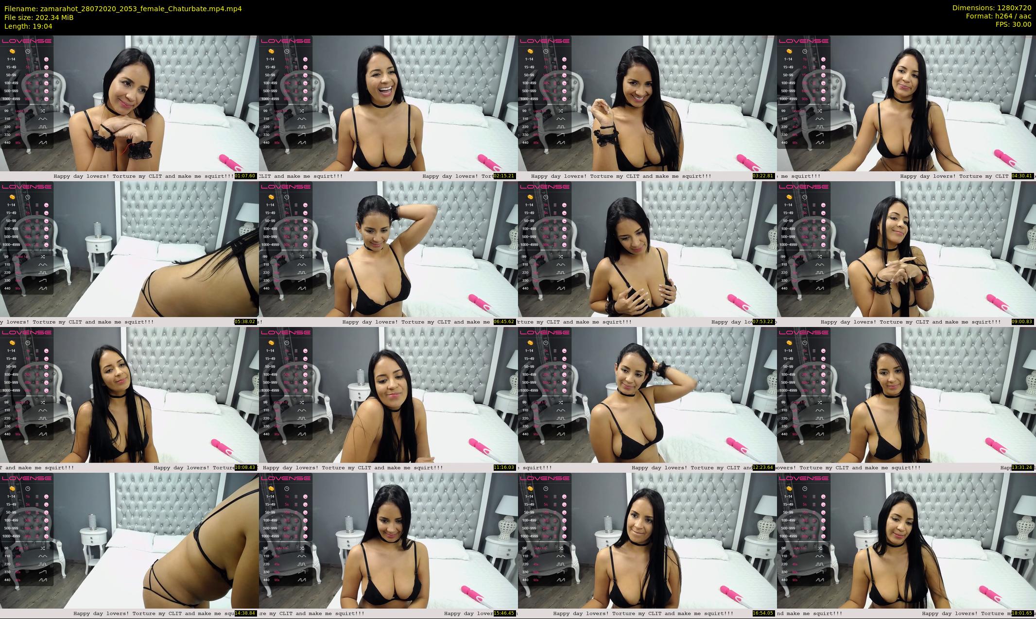 zamarahot — 20 minute Chaturbate female cam show recording, 720p, Jul 28, 2020