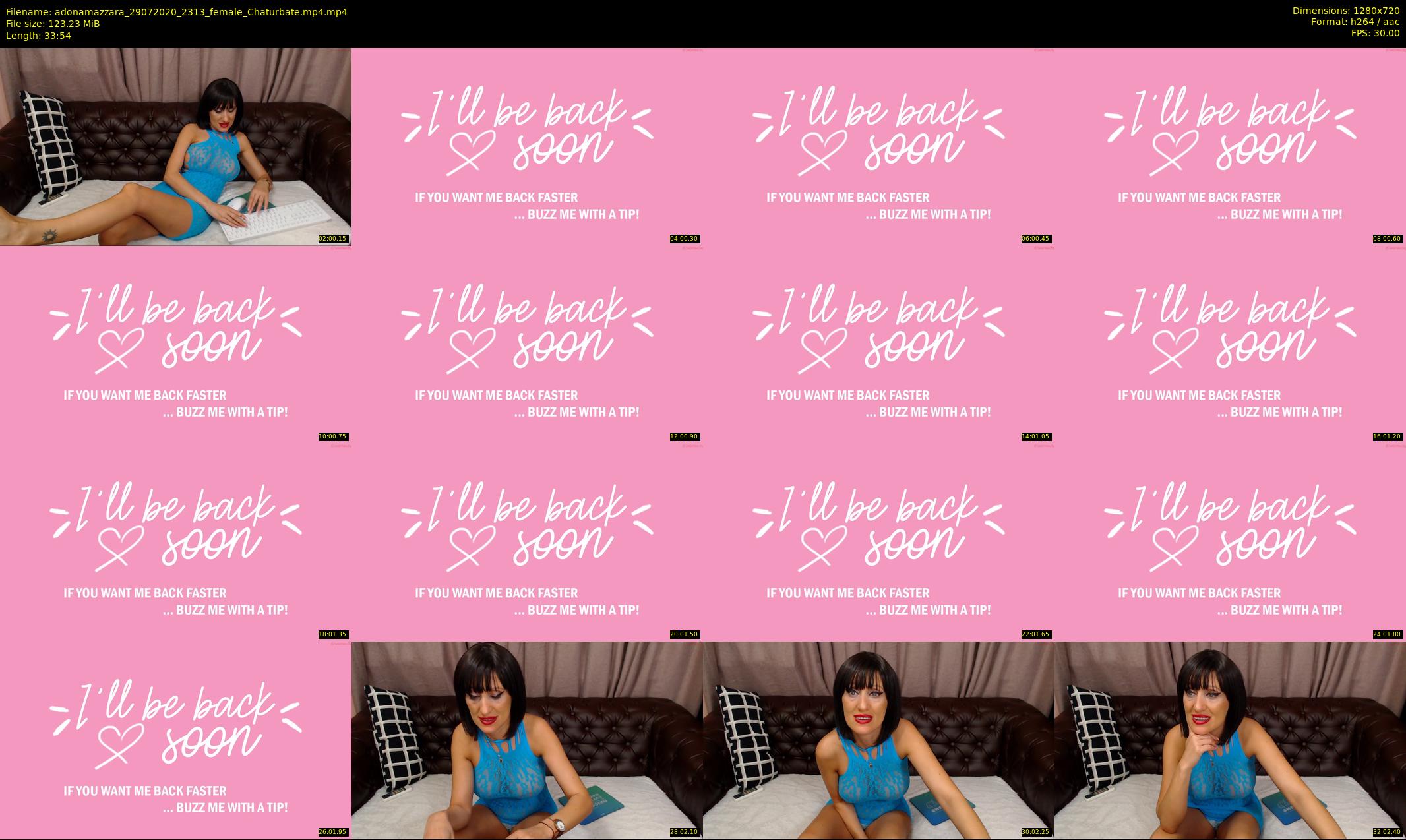 adonamazzara — 34 minute Chaturbate female cam show recording, 720p, Jul 29, 2020