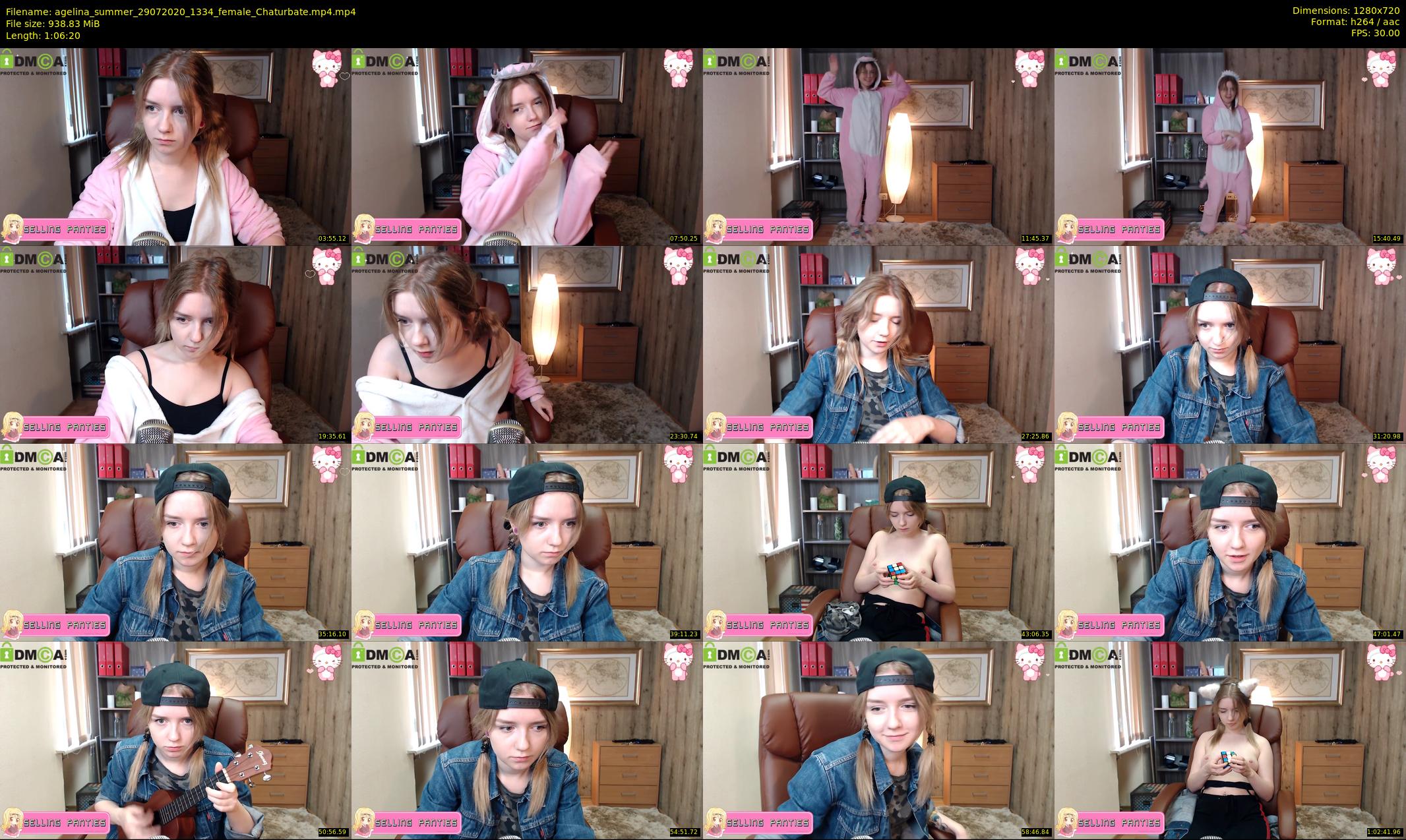 agelina_summer — 67 minute Chaturbate female cam show recording, 720p, Jul 29, 2020