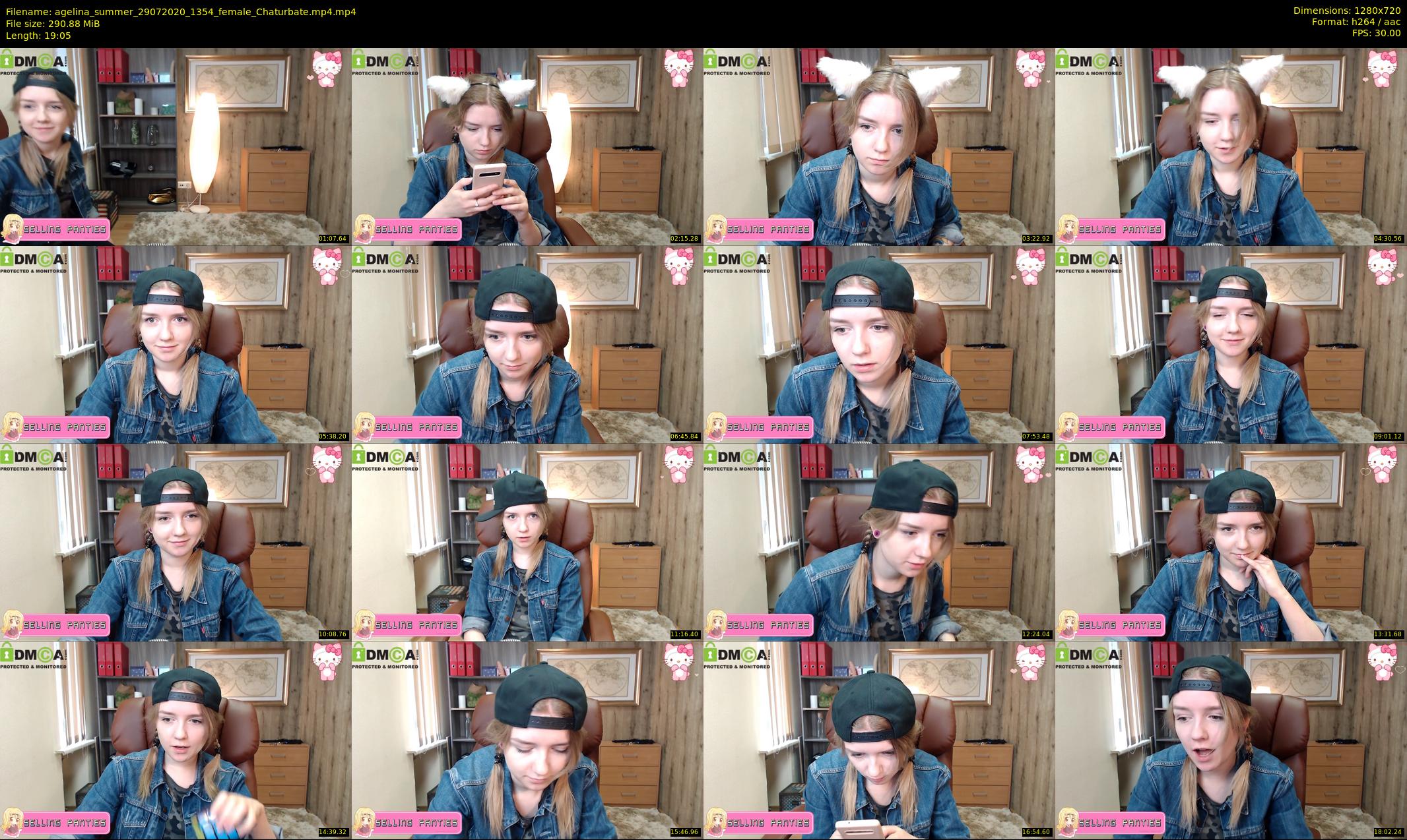 agelina_summer — 20 minute Chaturbate female cam show recording, 720p, Jul 29, 2020
