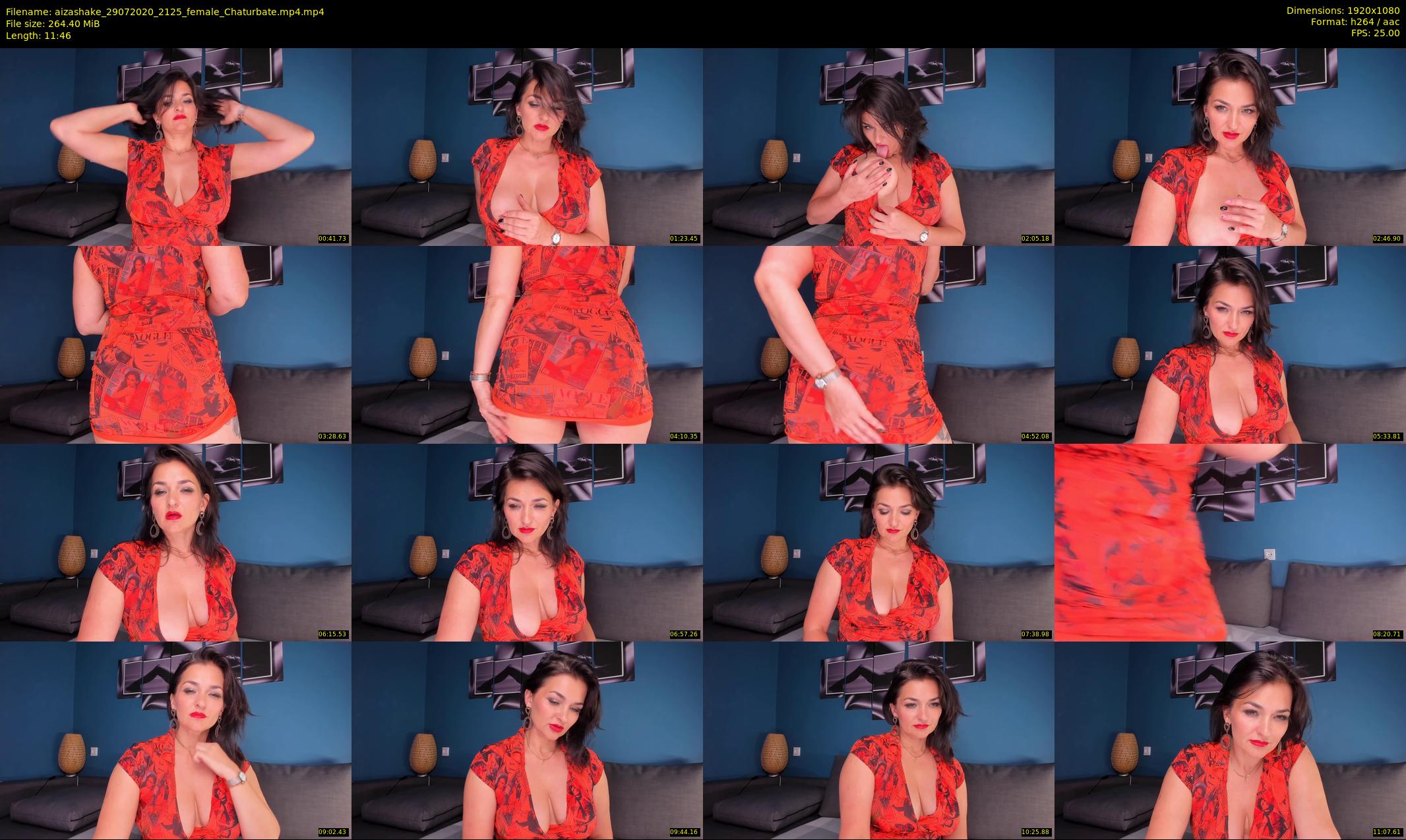 aizashake — 12 minute Chaturbate female cam show recording, 1080p, Jul 29, 2020