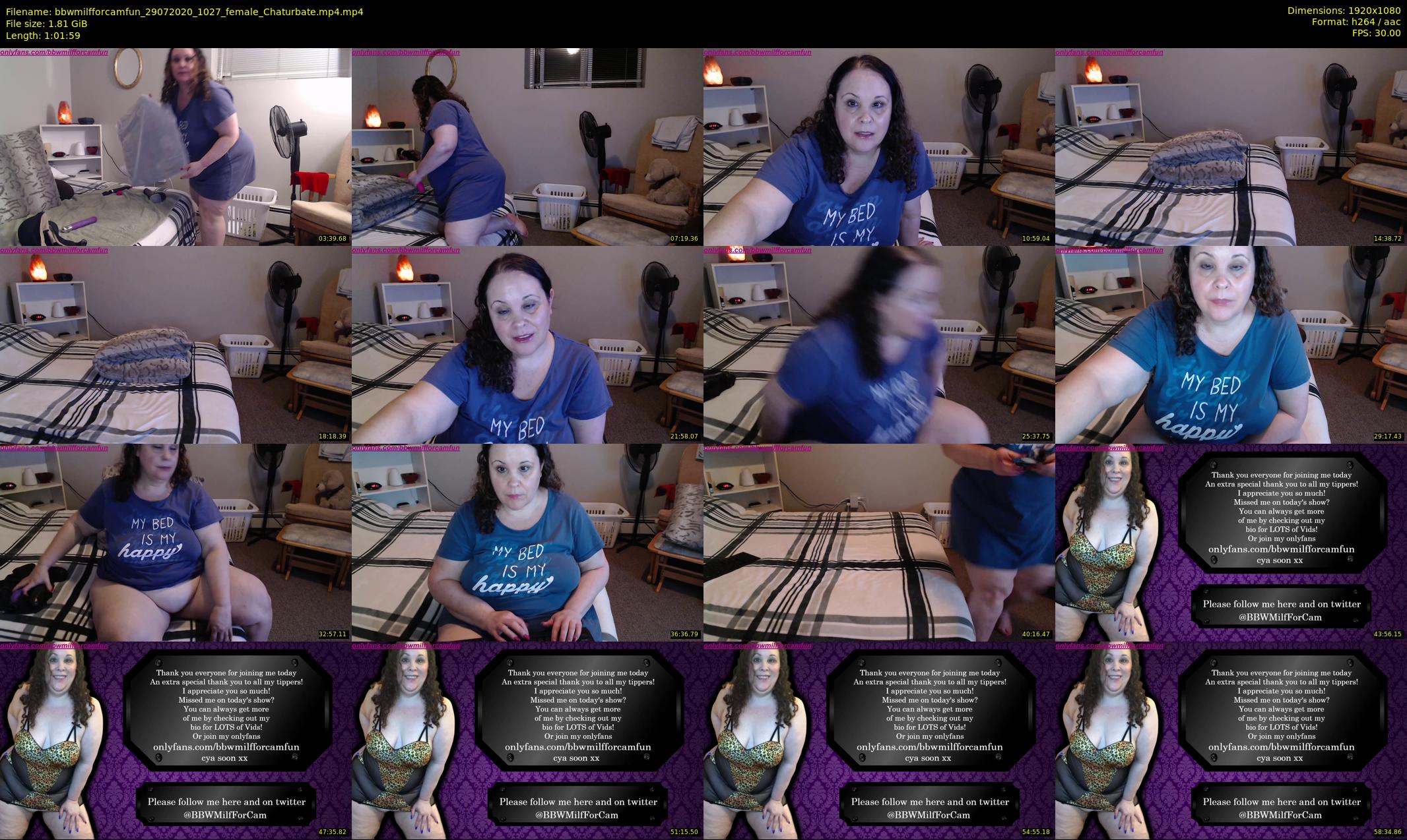 bbwmilfforcamfun — 62 minute Chaturbate female cam show recording, 1080p, Jul 29, 2020
