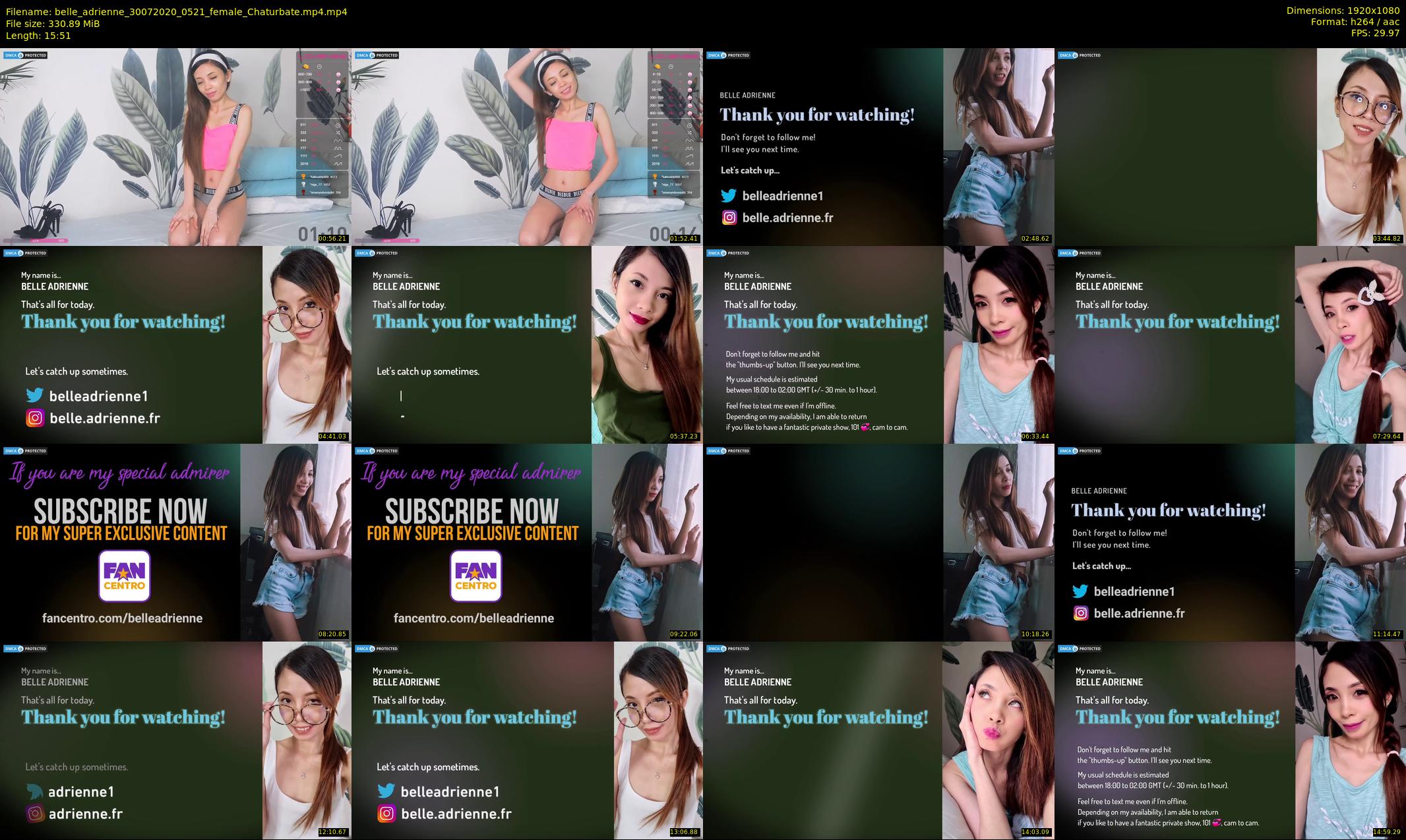 belle_adrienne — 16 minute Chaturbate couple cam show recording, 1080p, Jul 30, 2020