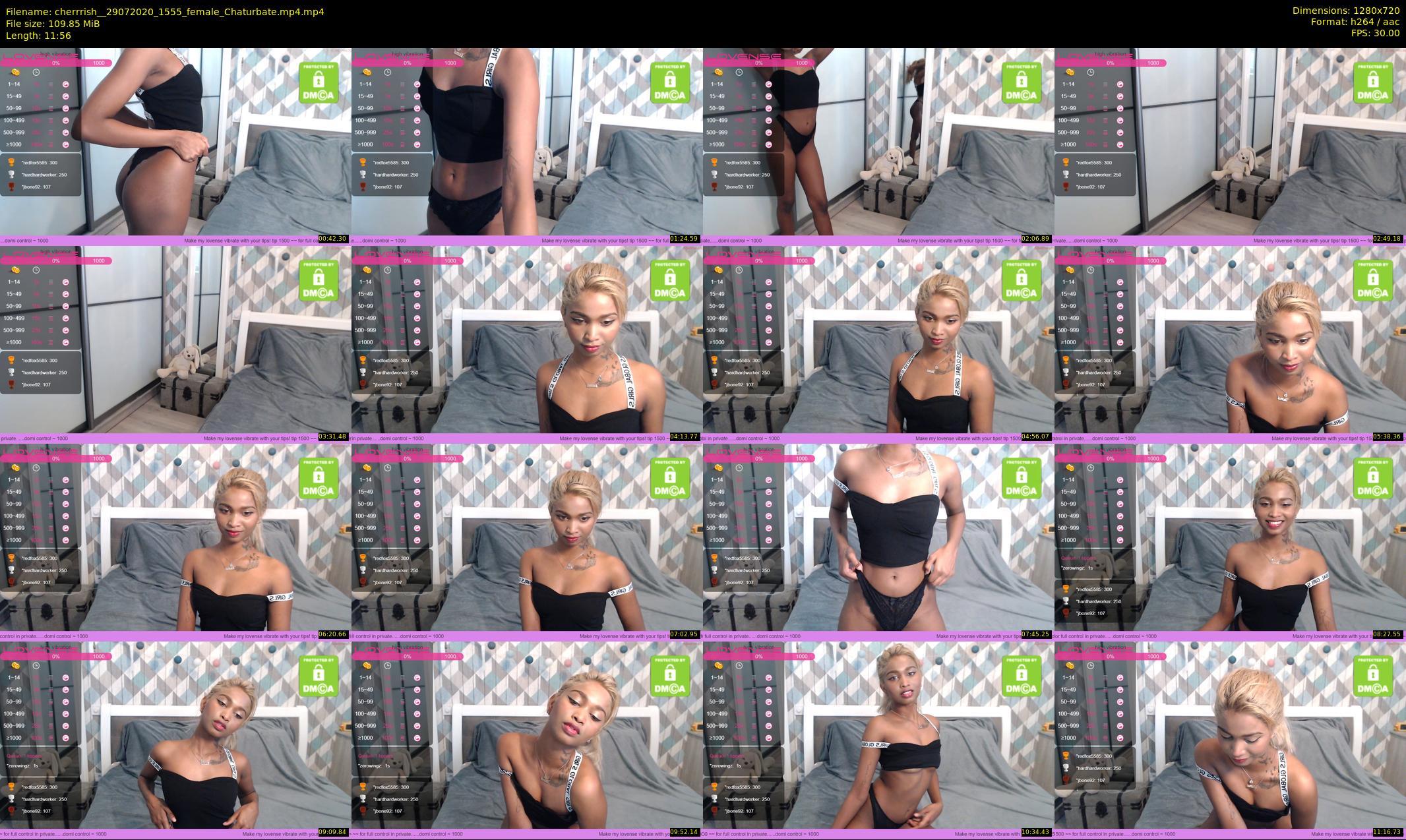 cherrrish_ — 12 minute Chaturbate female cam show recording, 720p, Jul 29, 2020