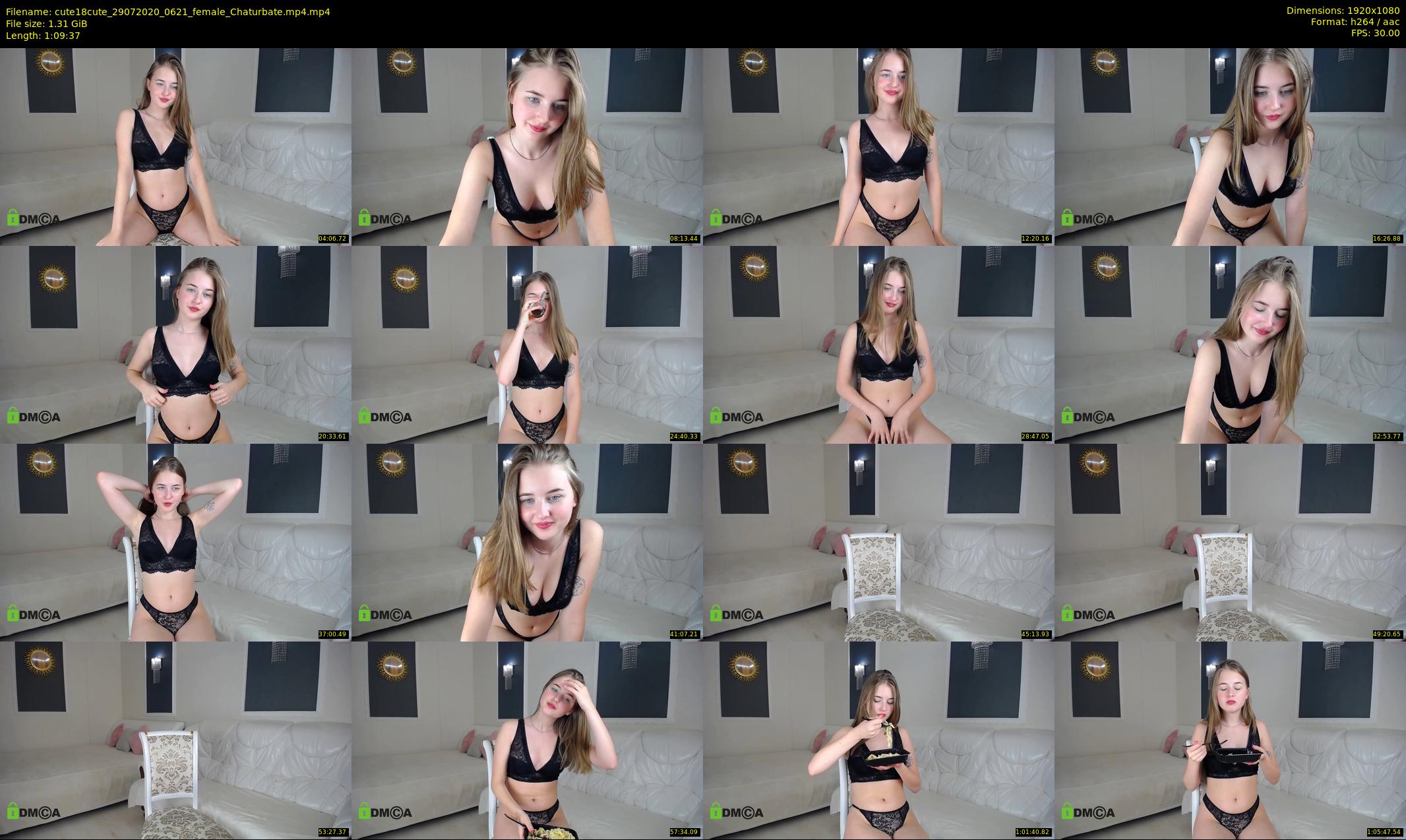 cute18cute — 70 minute Chaturbate female cam show recording, 1080p, Jul 29, 2020
