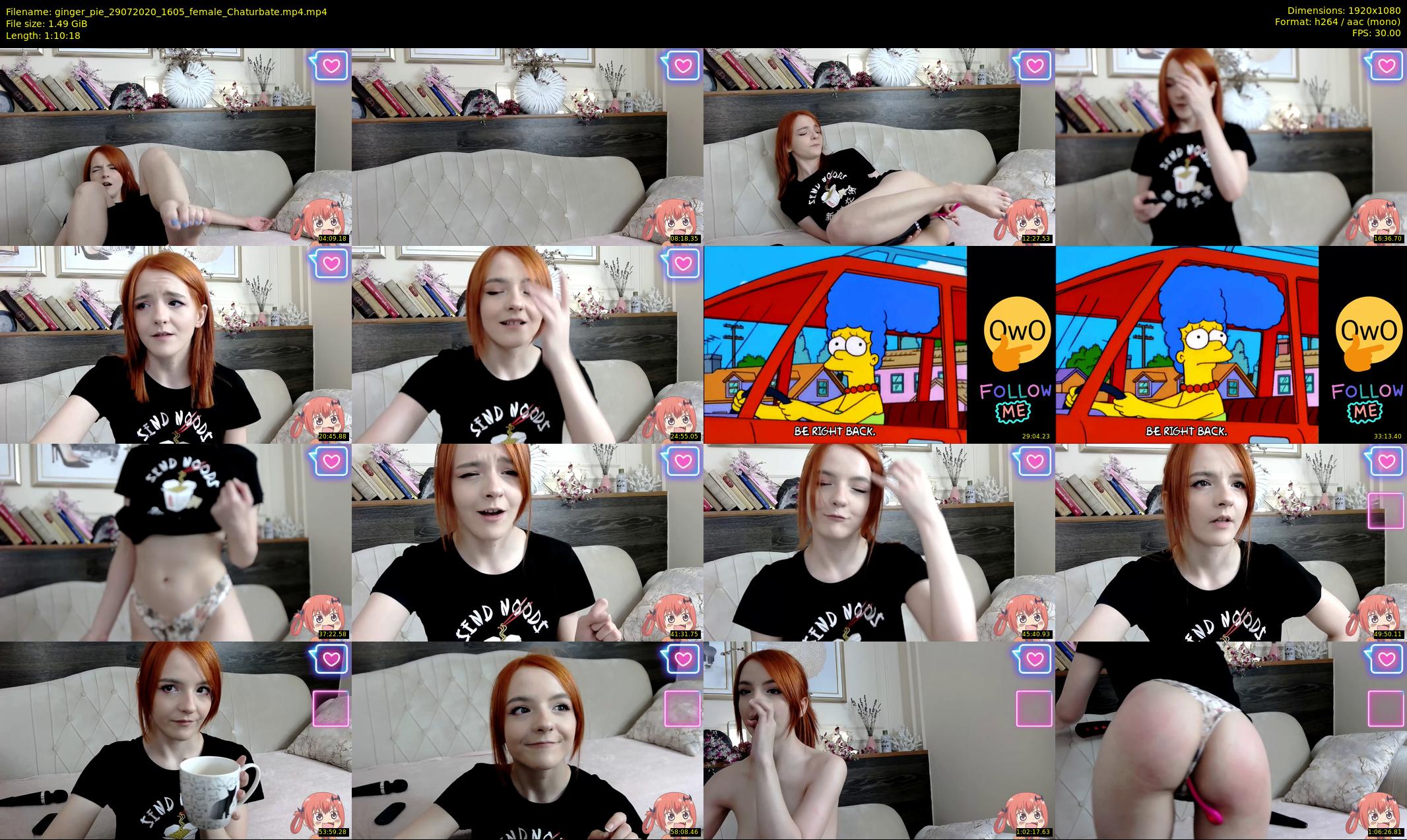 ginger_pie — 71 minute Chaturbate female cam show recording, 1080p, Jul 29, 2020