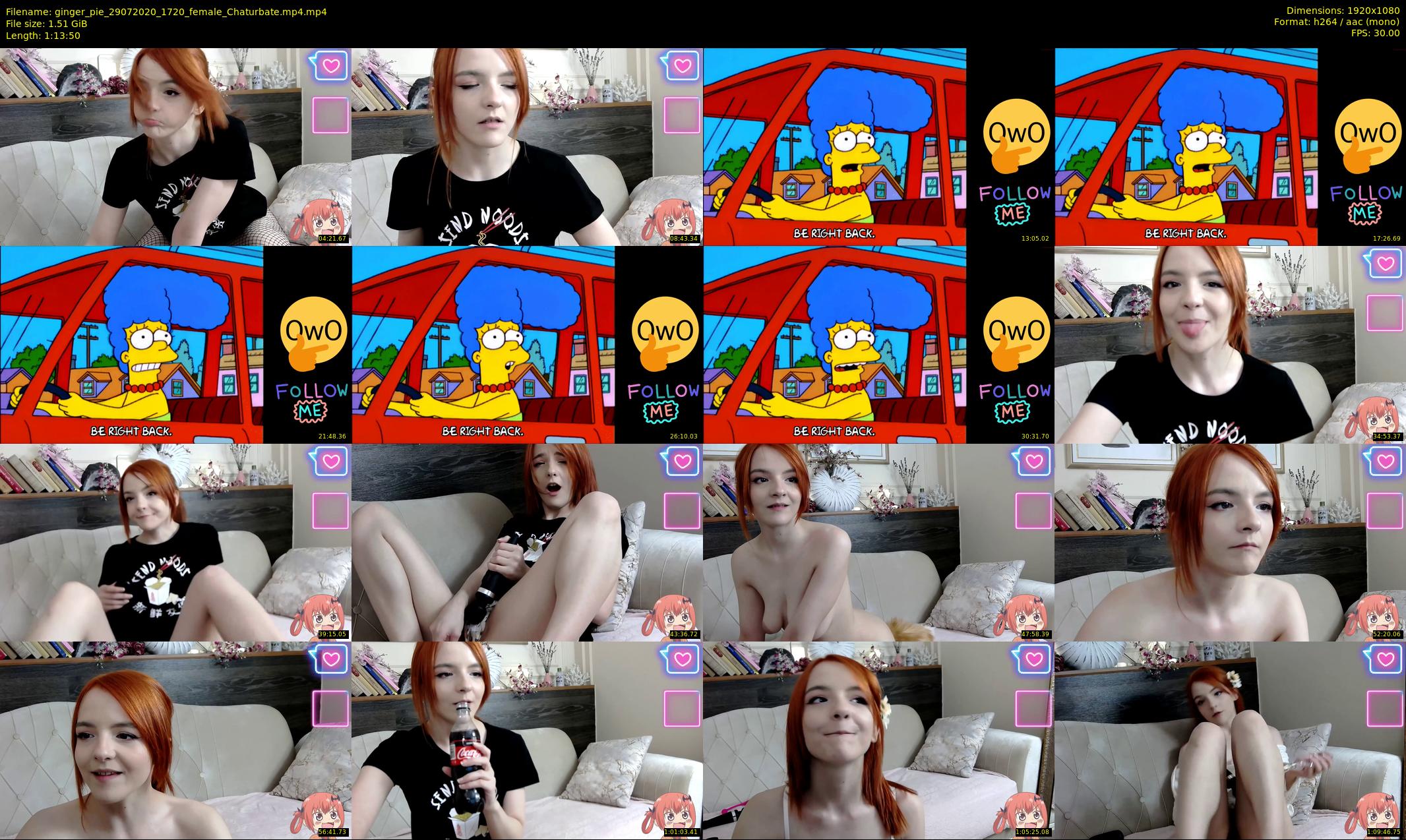 ginger_pie — 74 minute Chaturbate female cam show recording, 1080p, Jul 29, 2020