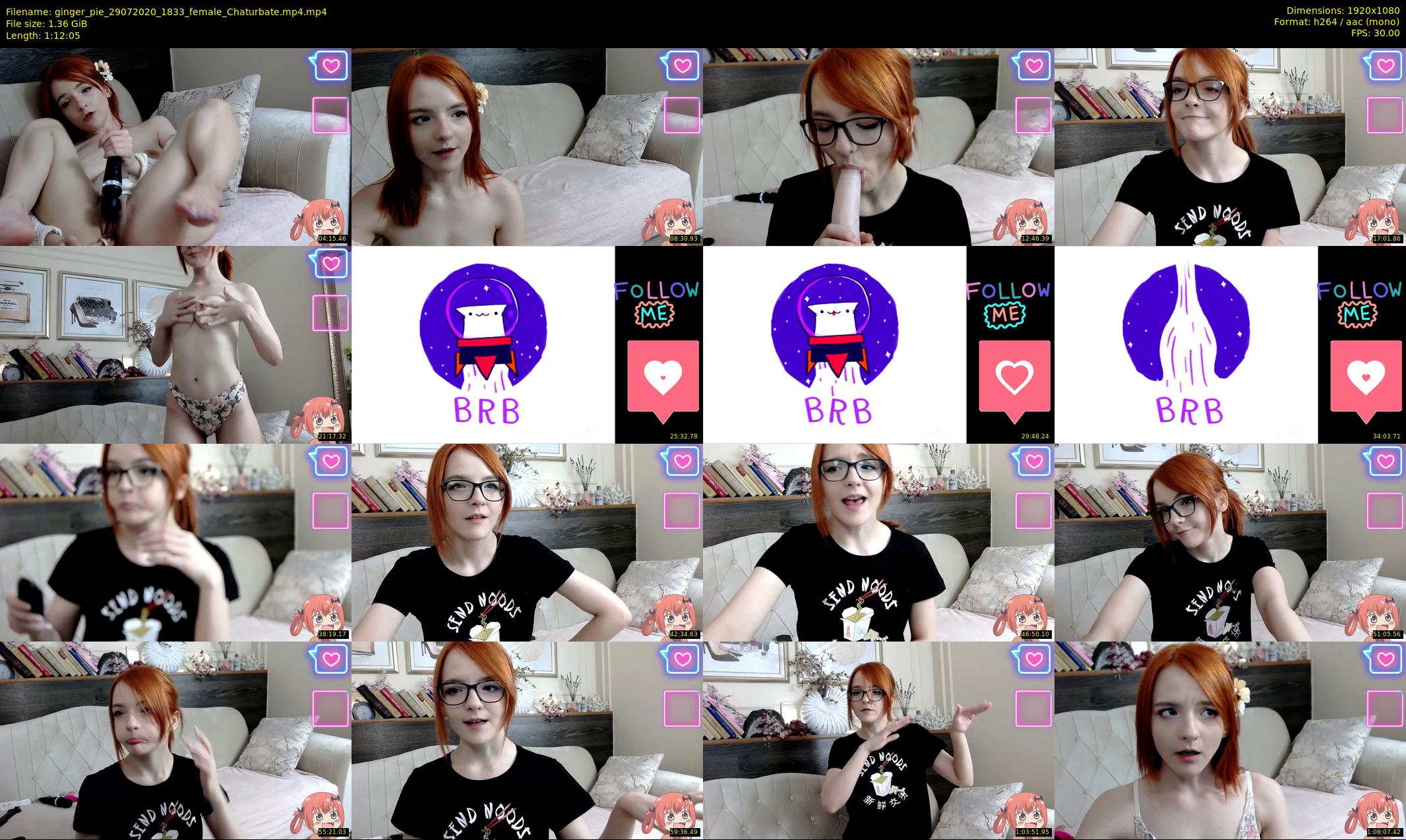 ginger_pie — 73 minute Chaturbate female cam show recording, 1080p, Jul 29, 2020