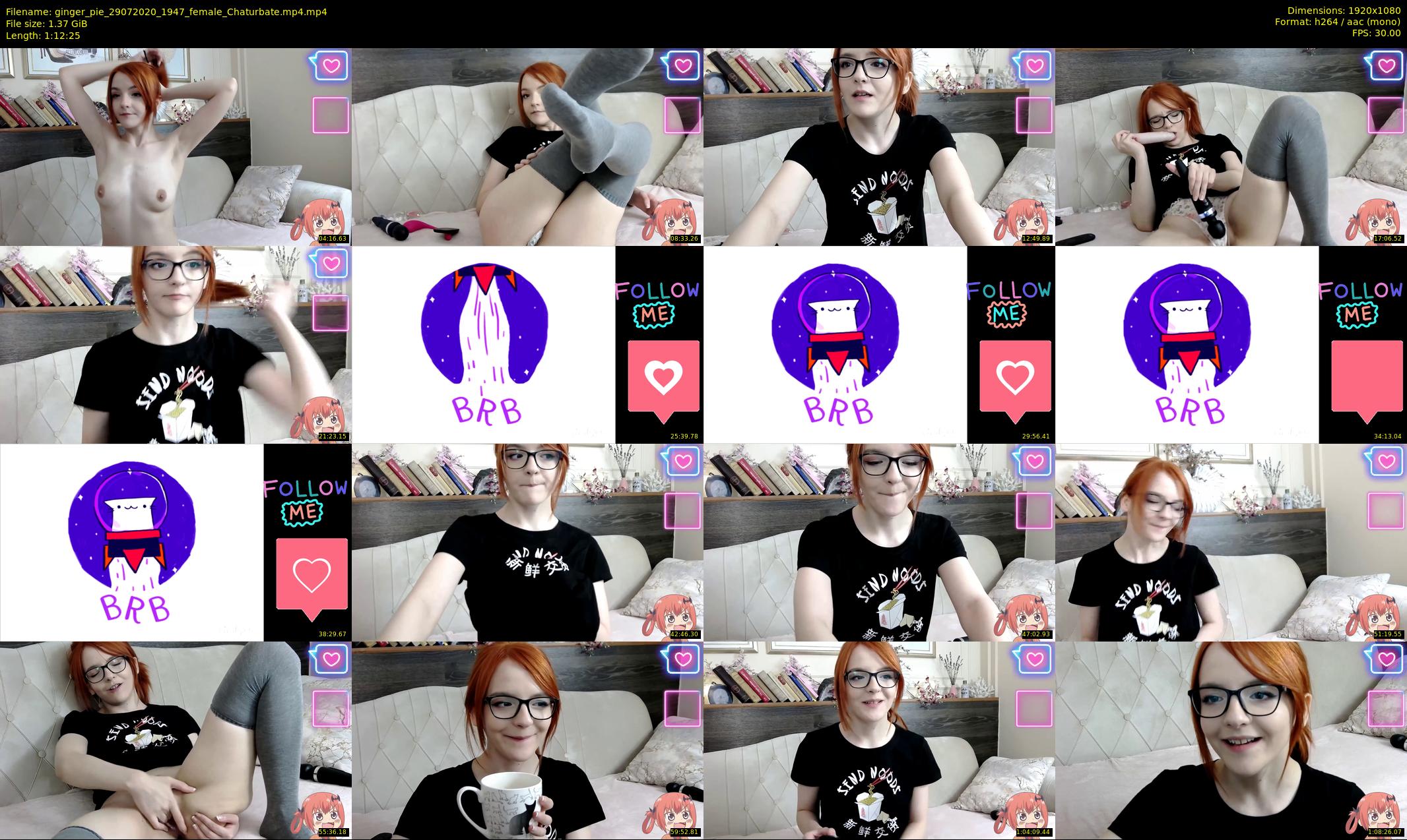 ginger_pie — 73 minute Chaturbate female cam show recording, 1080p, Jul 29, 2020