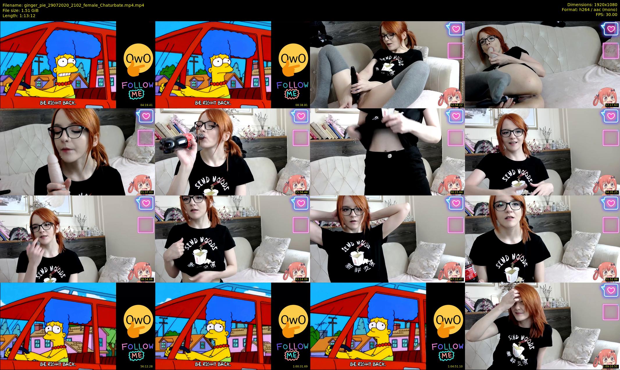 ginger_pie — 74 minute Chaturbate female cam show recording, 1080p, Jul 29, 2020