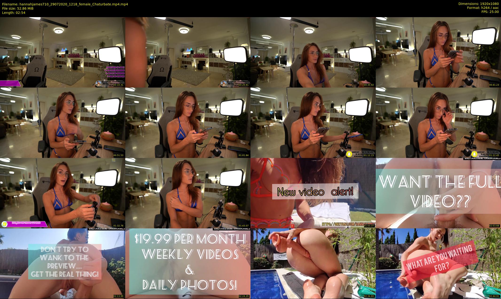 hannahjames710 — 3 minute Chaturbate female cam show recording, 1080p, Jul 29, 2020