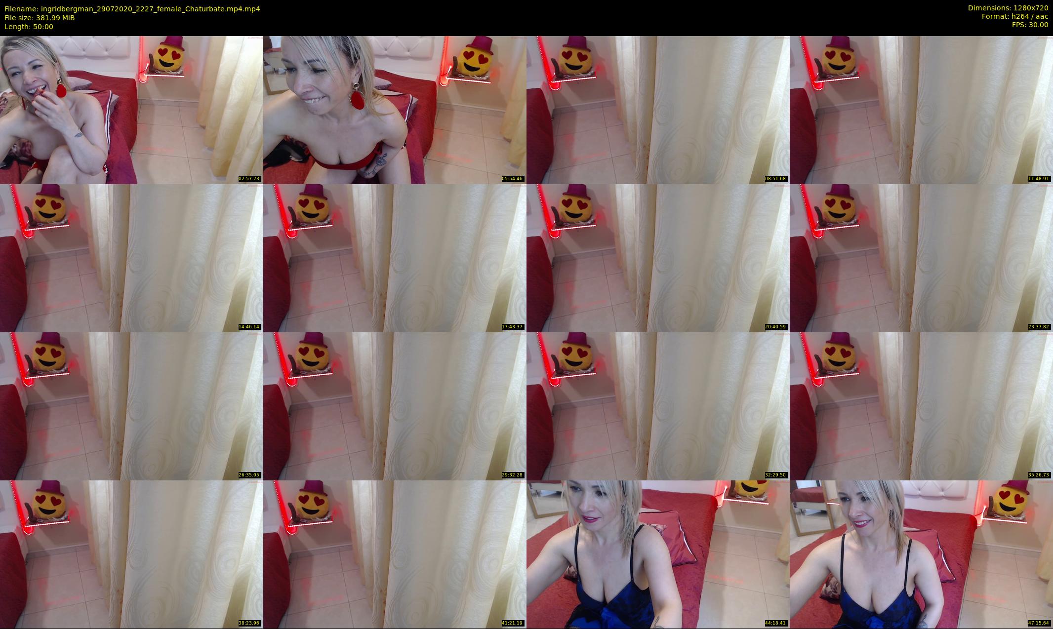 ingridbergman — 50 minute Chaturbate female cam show recording, 720p, Jul 29, 2020