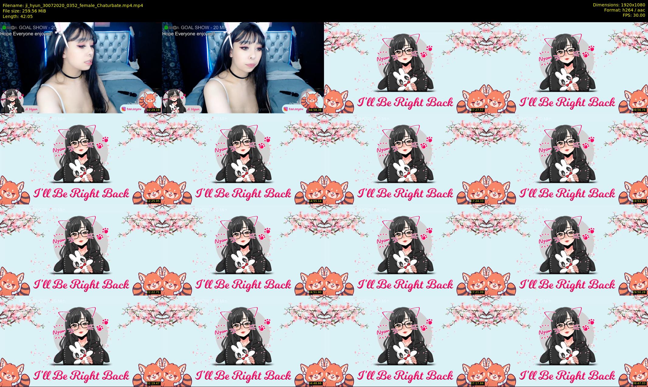 ji_hyun — 43 minute Chaturbate female cam show recording, 1080p, Jul 30, 2020