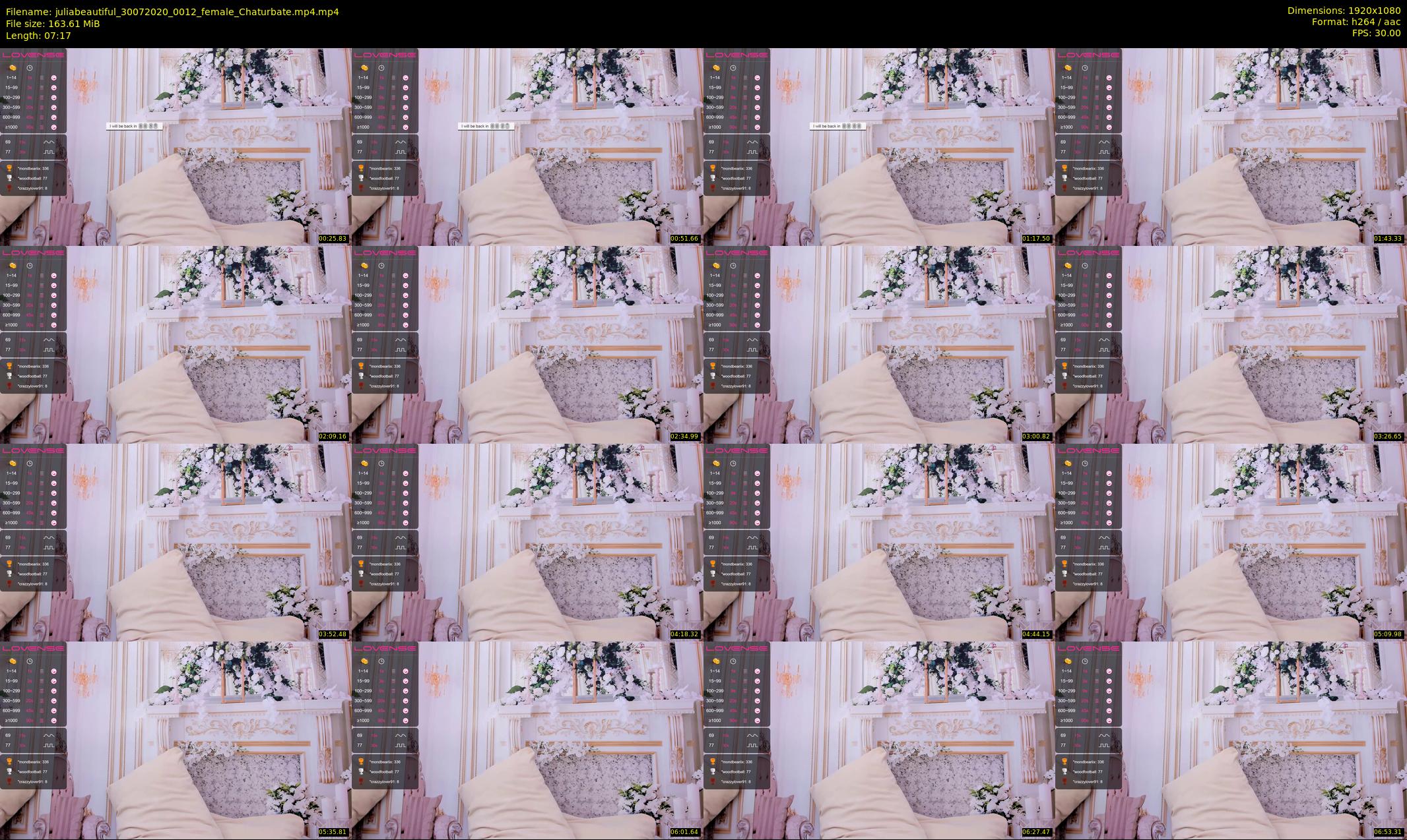 juliabeautiful — 8 minute Chaturbate female cam show recording, 1080p, Jul 30, 2020